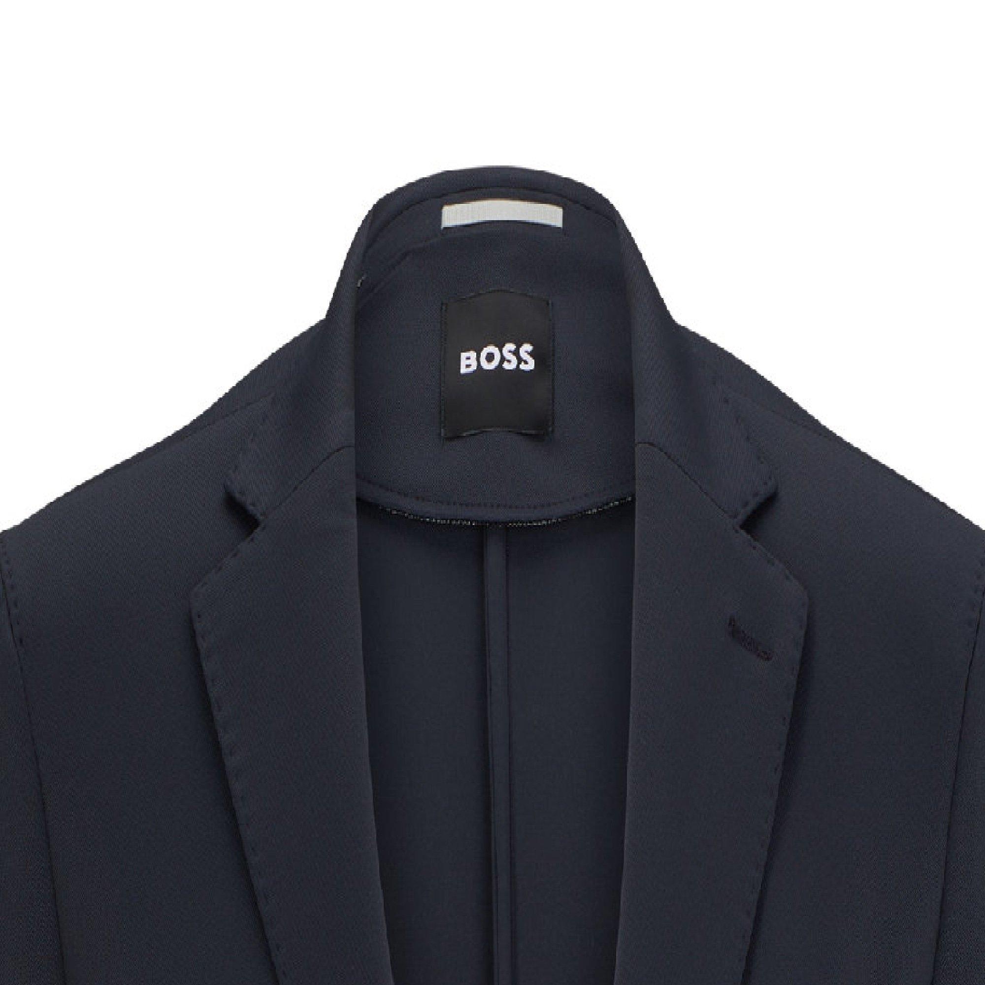 Dark Blue - Boss - Men's Hanry Structured Formal Jacket - 2