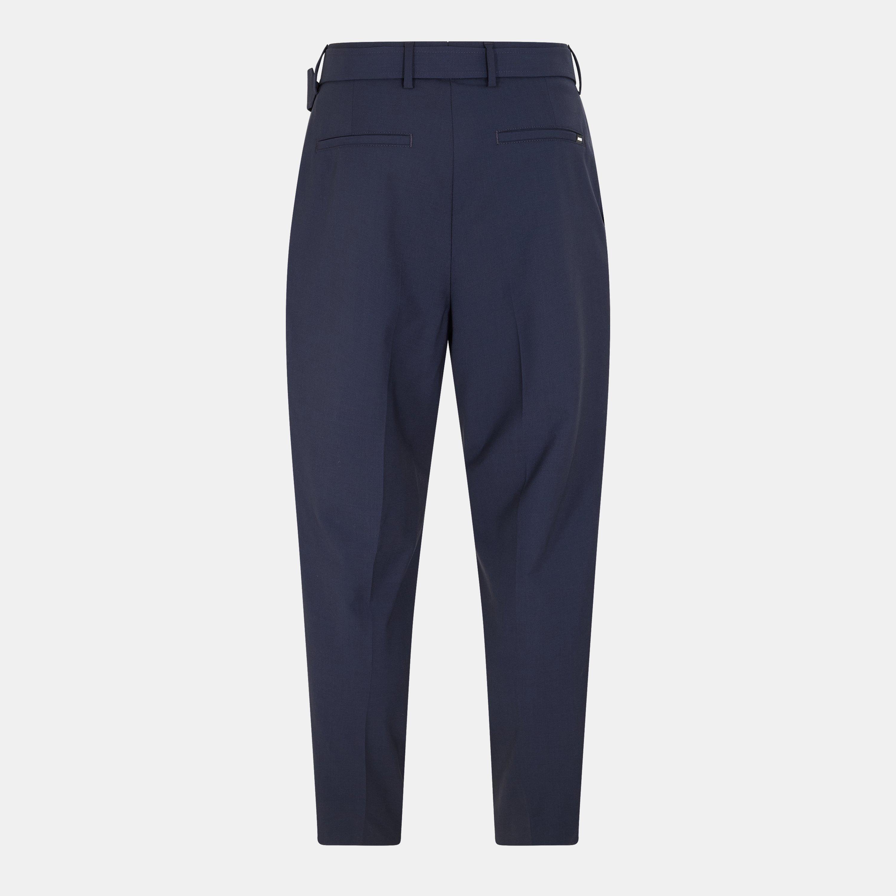 Blue - Boss - Men's P Perin Plt Wg Tailored Trousers - 2