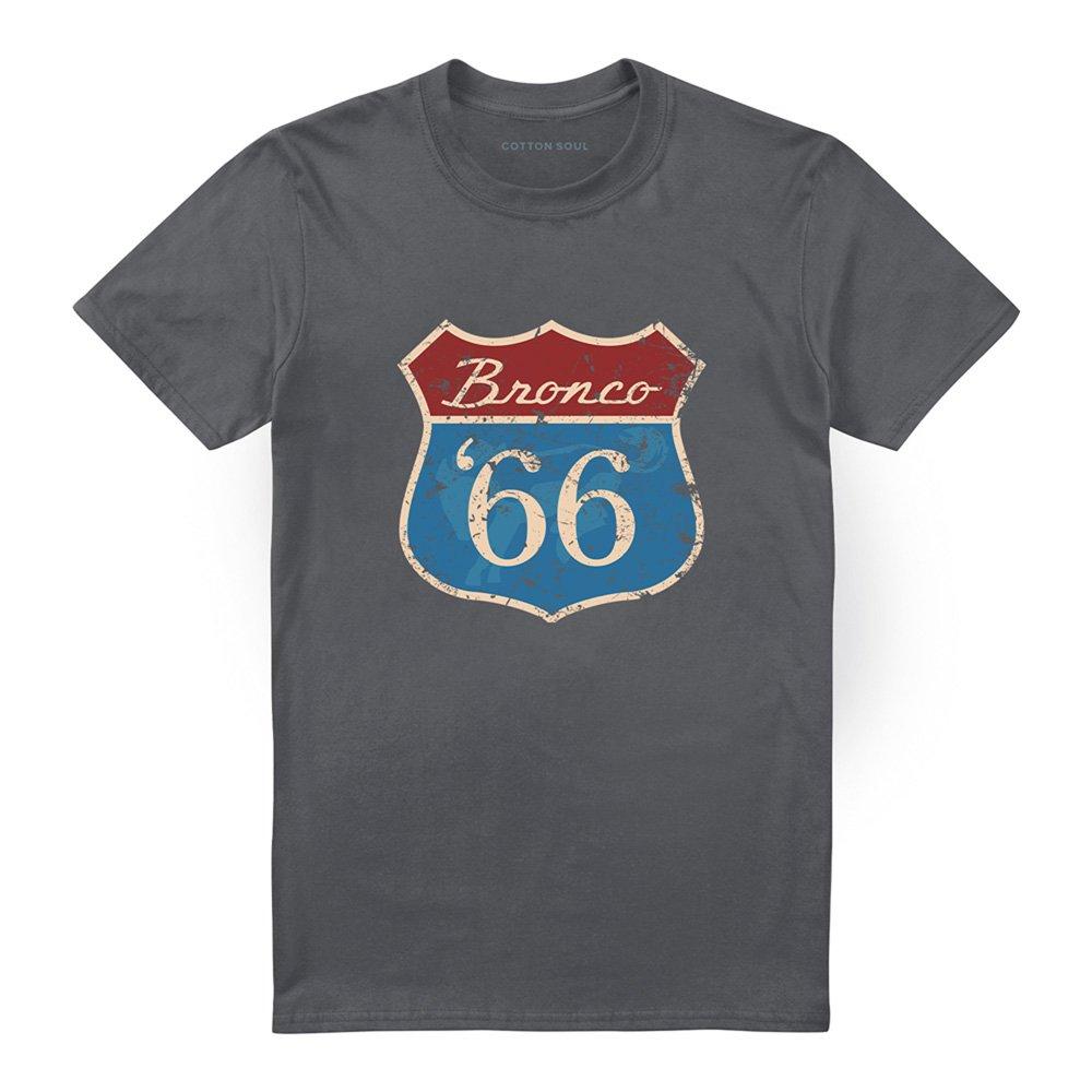 Charcoal - Ford - Ford Bronco Route 66 Bronco T-Shirt Charcoal - 4