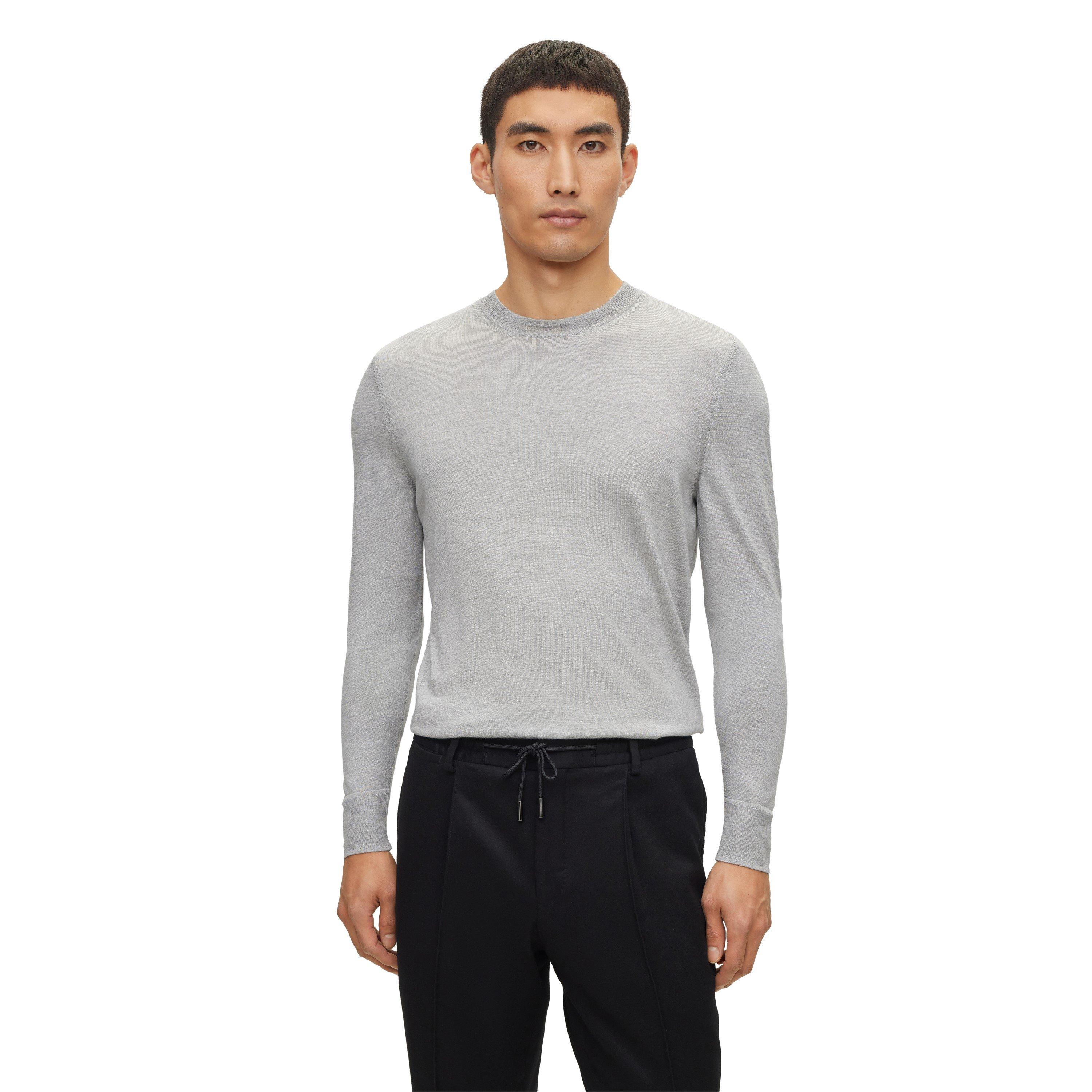 Silver - Boss - Men's L Ottano Crew Neck Jumper - 1