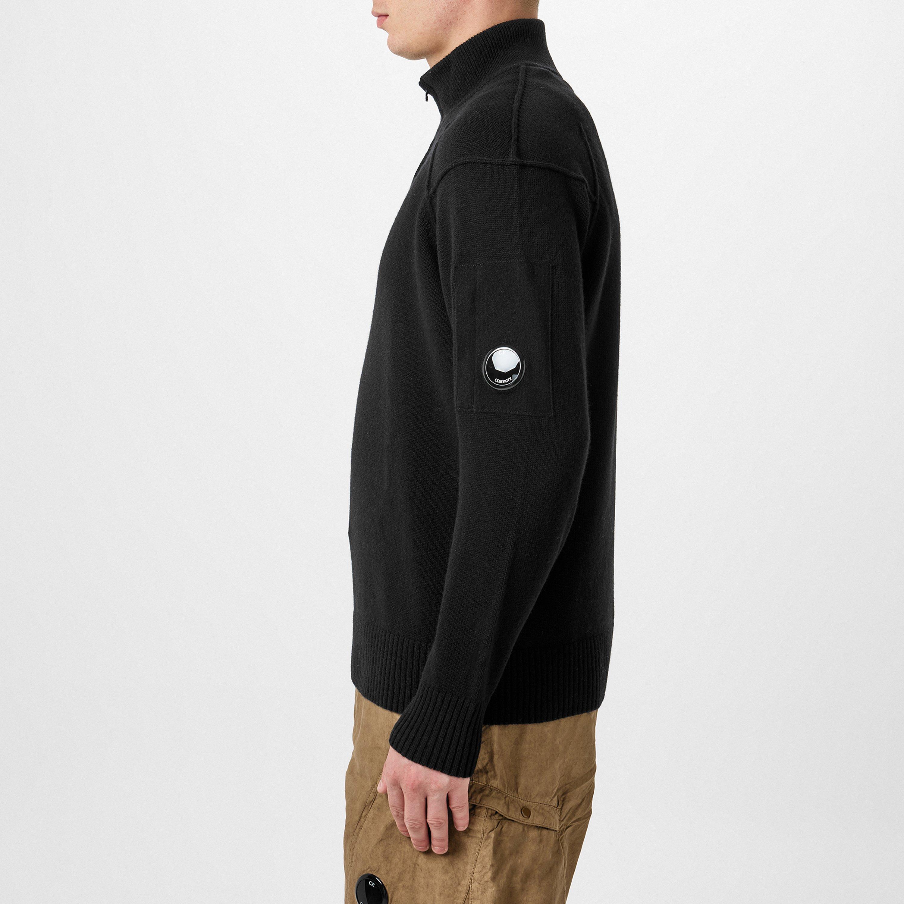 Black 999 - CP Company - Lambswool Grs Half-Zipped Knit - 5