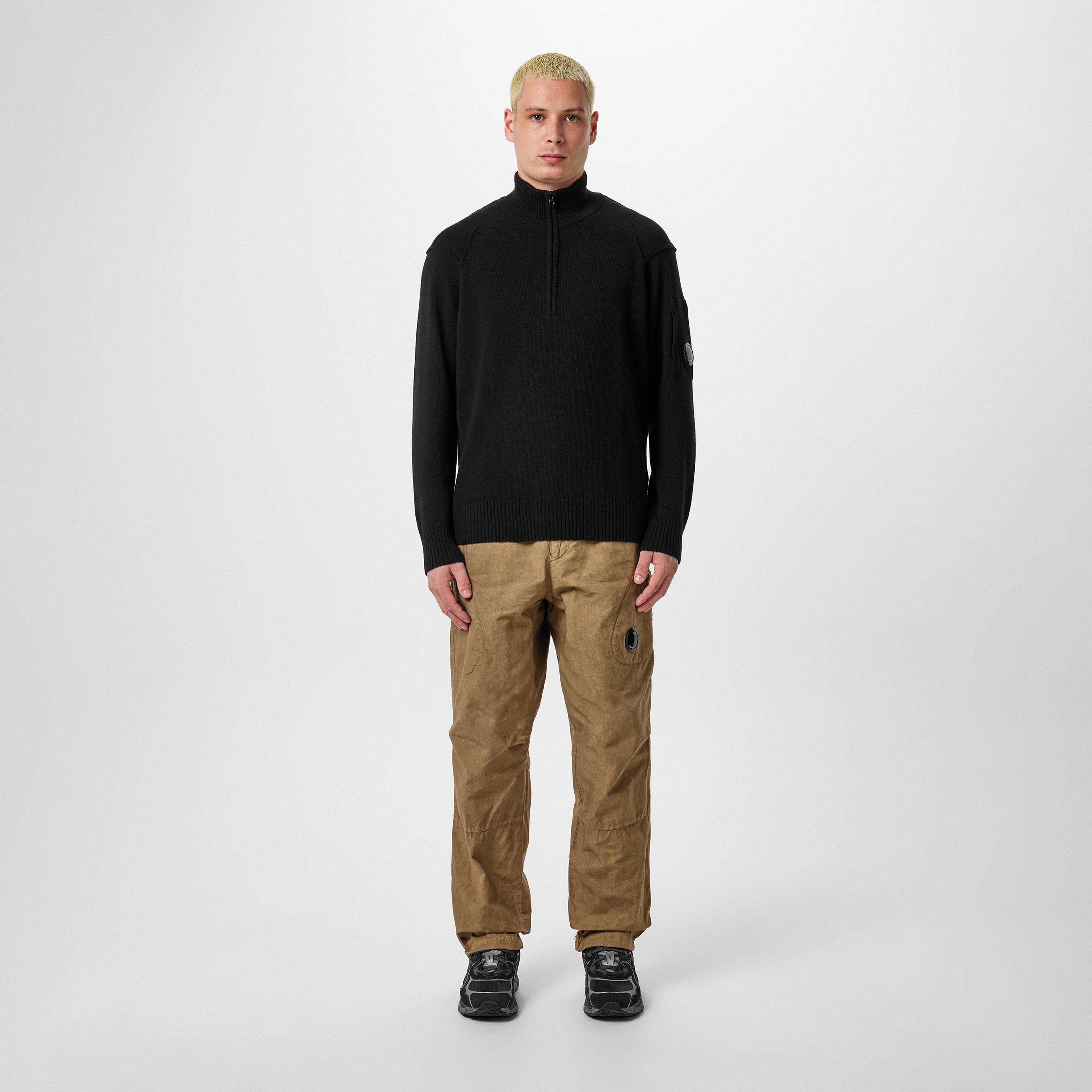 Black 999 - CP Company - Lambswool Grs Half-Zipped Knit - 6