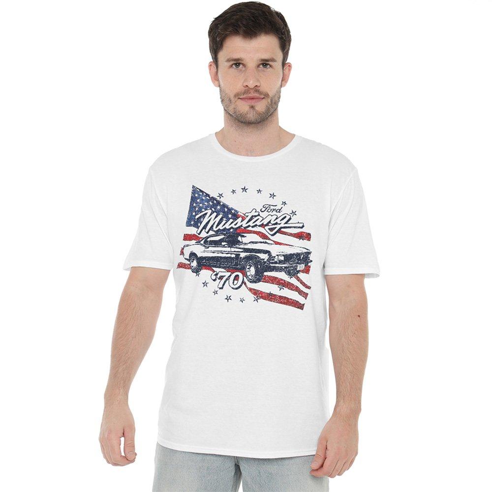 White - Ford - Ford Mustang 70 Mustang T-Shirt White - 1