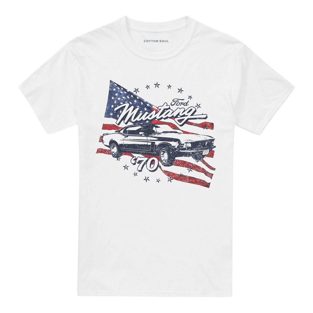 White - Ford - Ford Mustang 70 Mustang T-Shirt White - 4