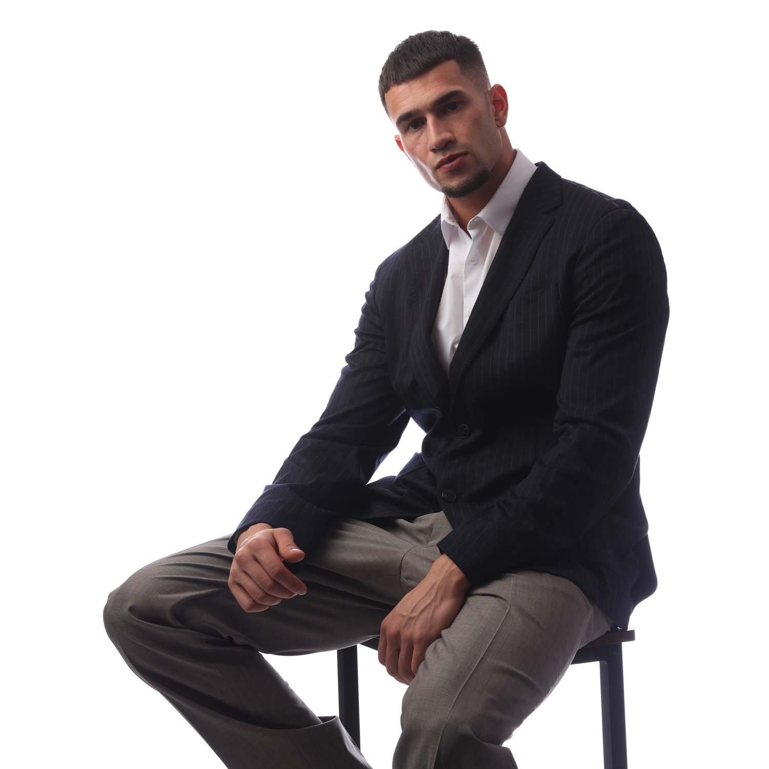 Blue - Boss - Men's L Heston Junior Formal Jacket - 4