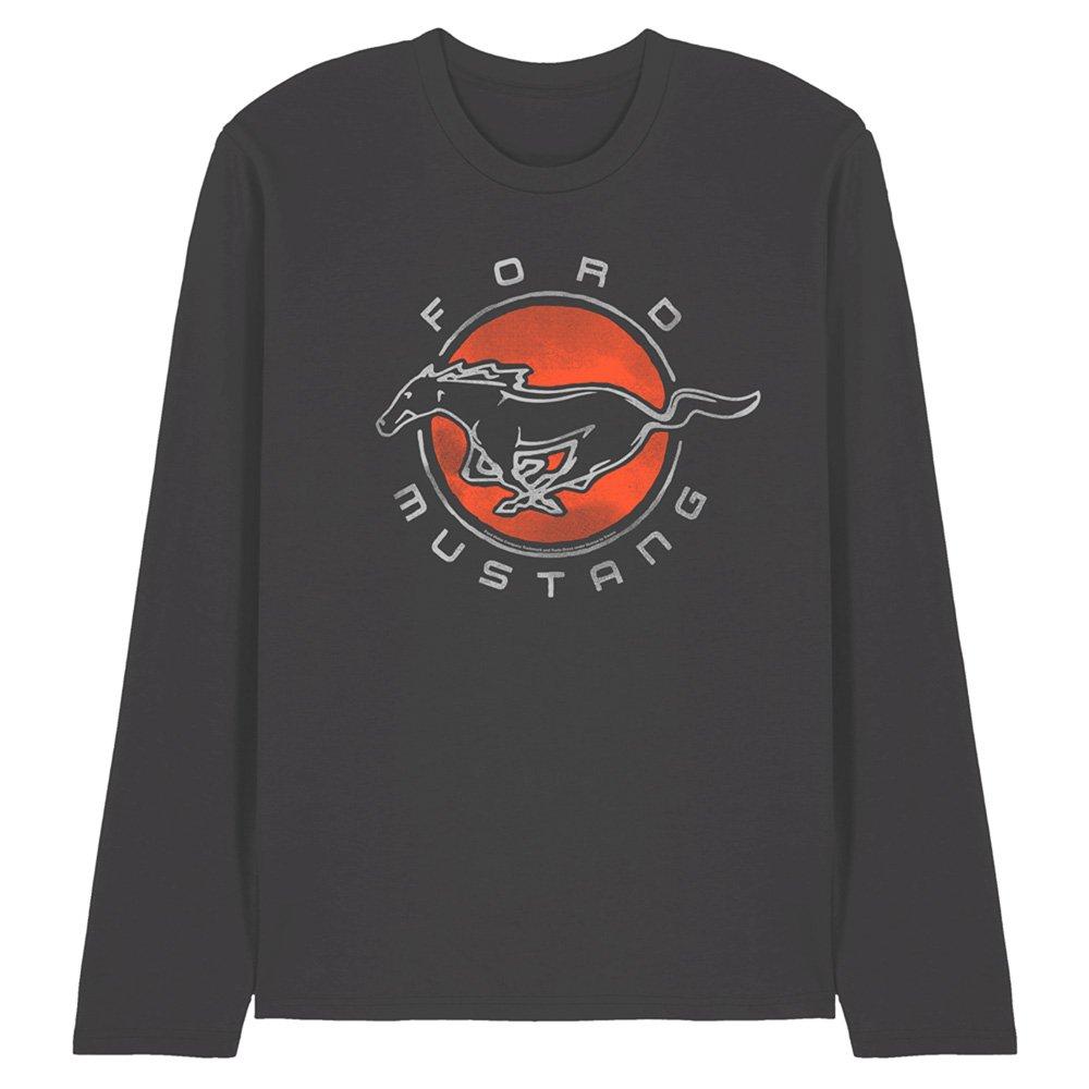 Charcoal - Ford - Ford Mustang Circle Long Sleeve T-Shirt Charcoal - 1