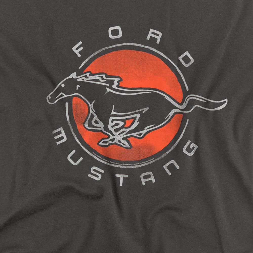 Charcoal - Ford - Ford Mustang Circle Long Sleeve T-Shirt Charcoal - 2