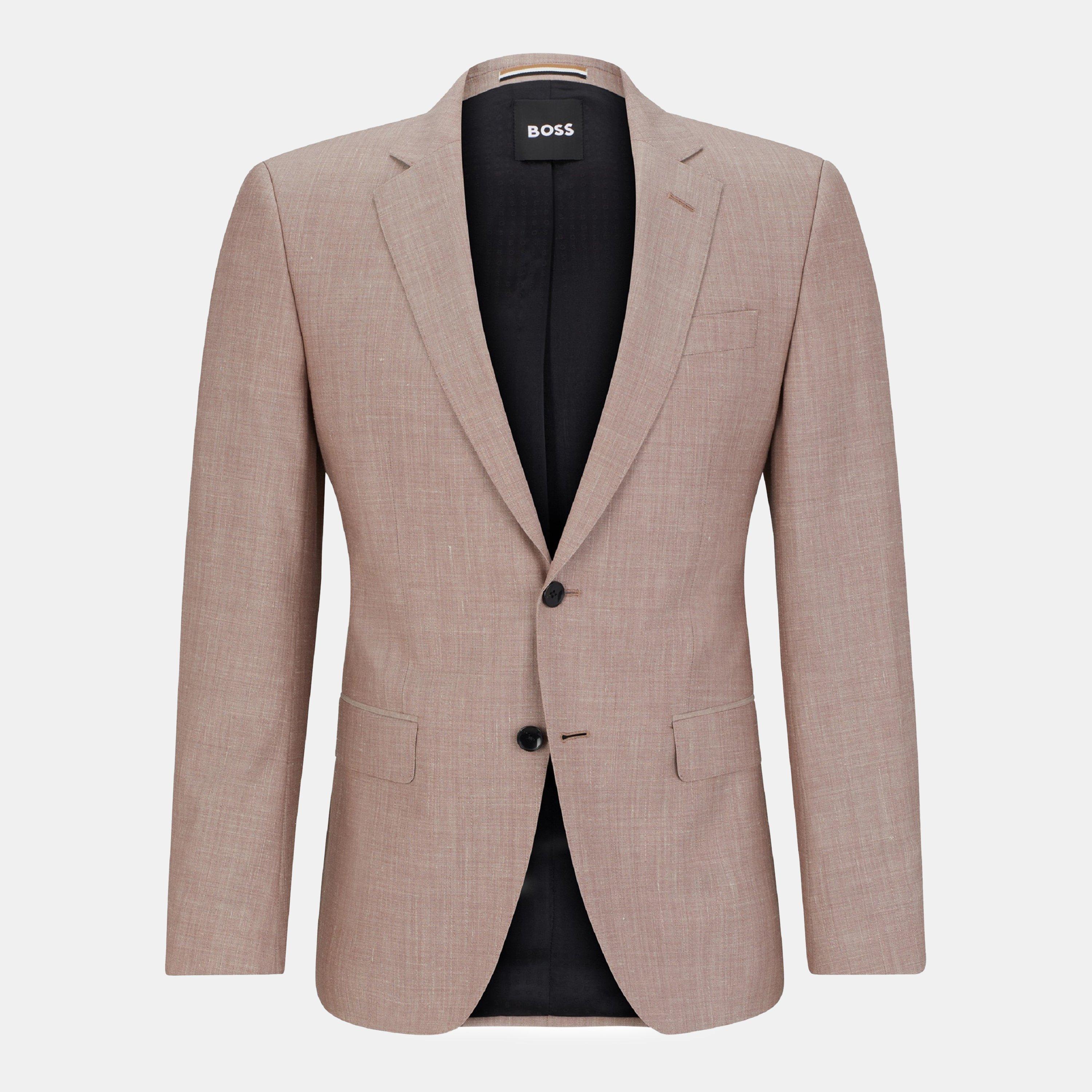 Pink - Boss - Men's Tailored Lapel Formal Jacket