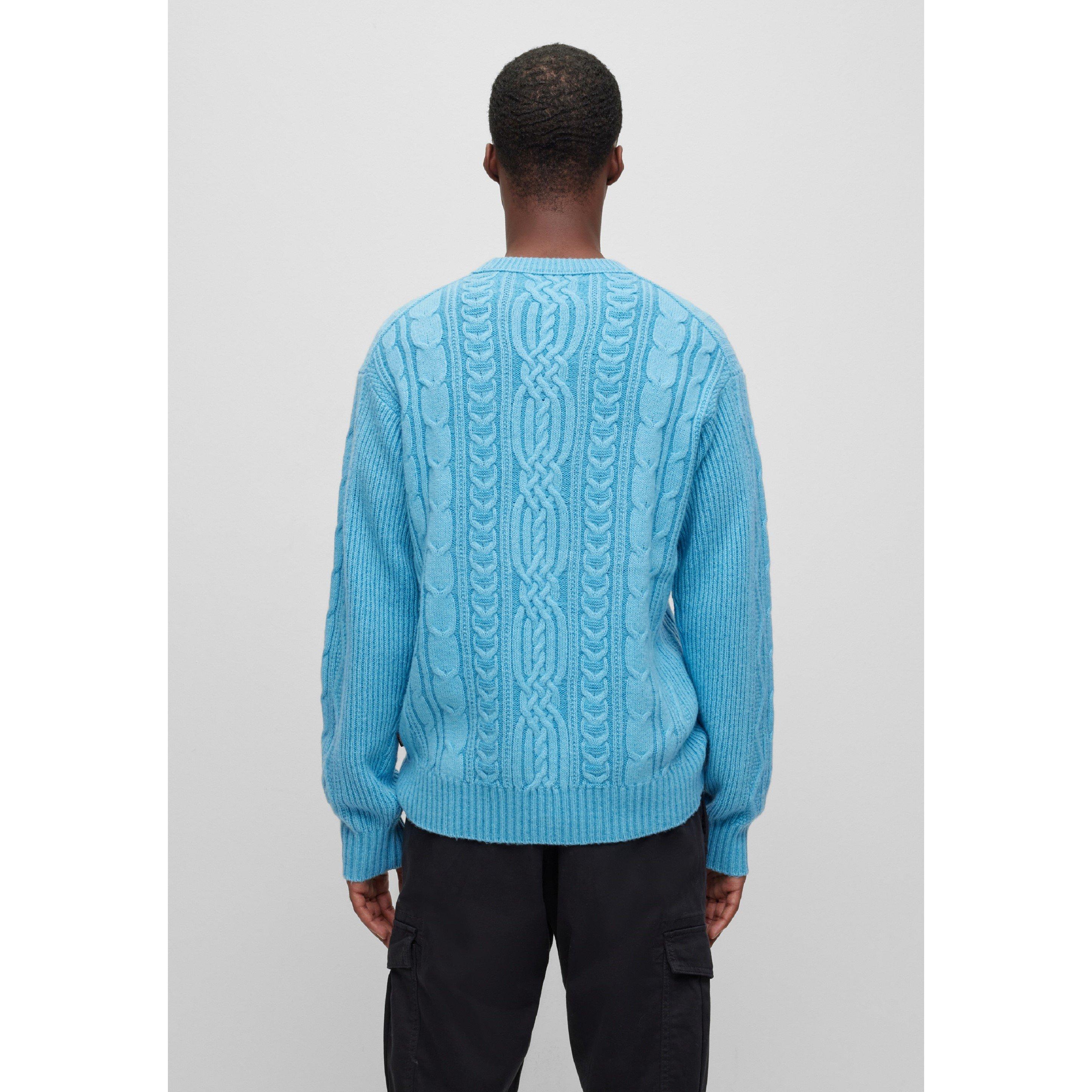 Blue - Boss - Men's Kubiel Crew Neck Jumper - 2