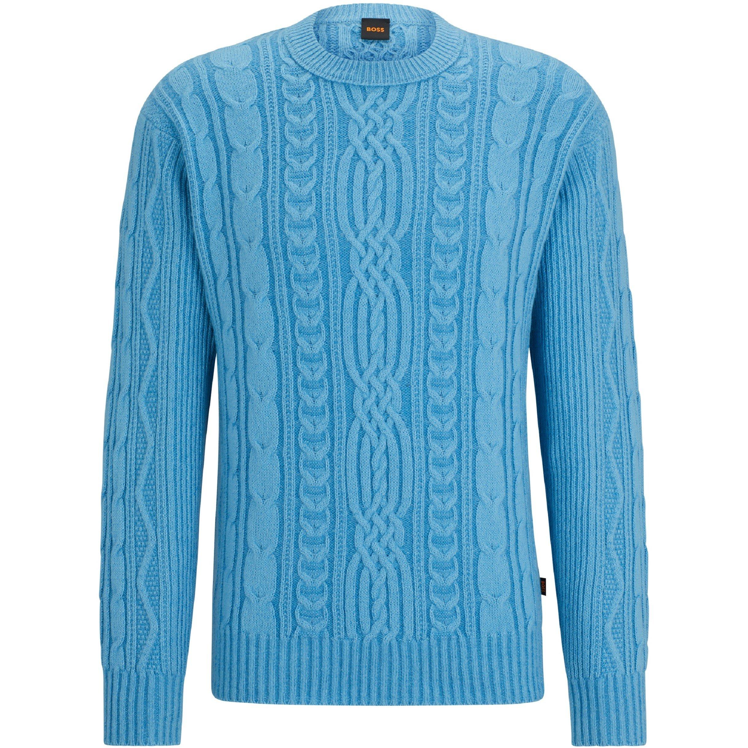 Blue - Boss - Men's Kubiel Crew Neck Jumper - 4