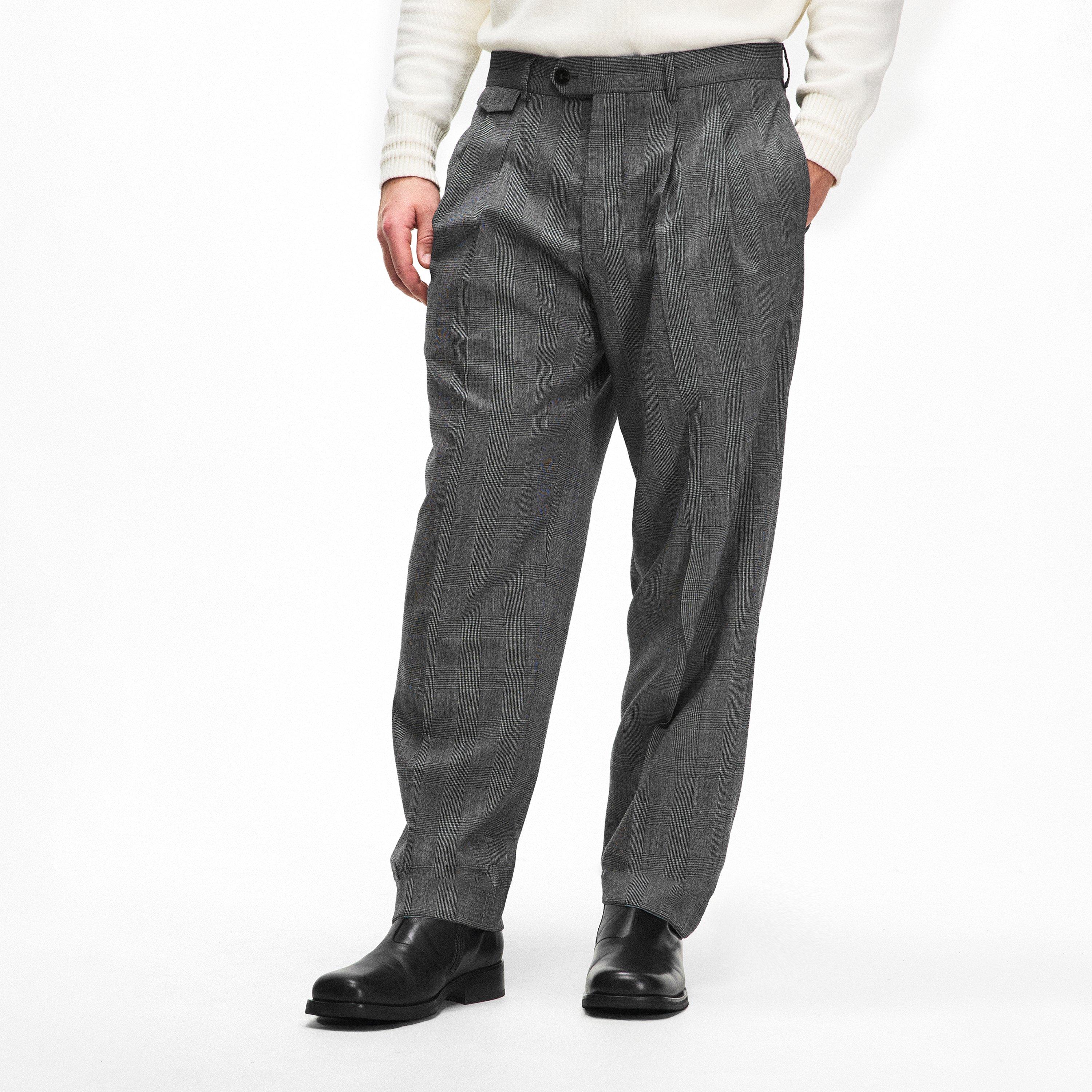 Silver - Boss - Men's L Peet Pleat Tailored Trousers - 2