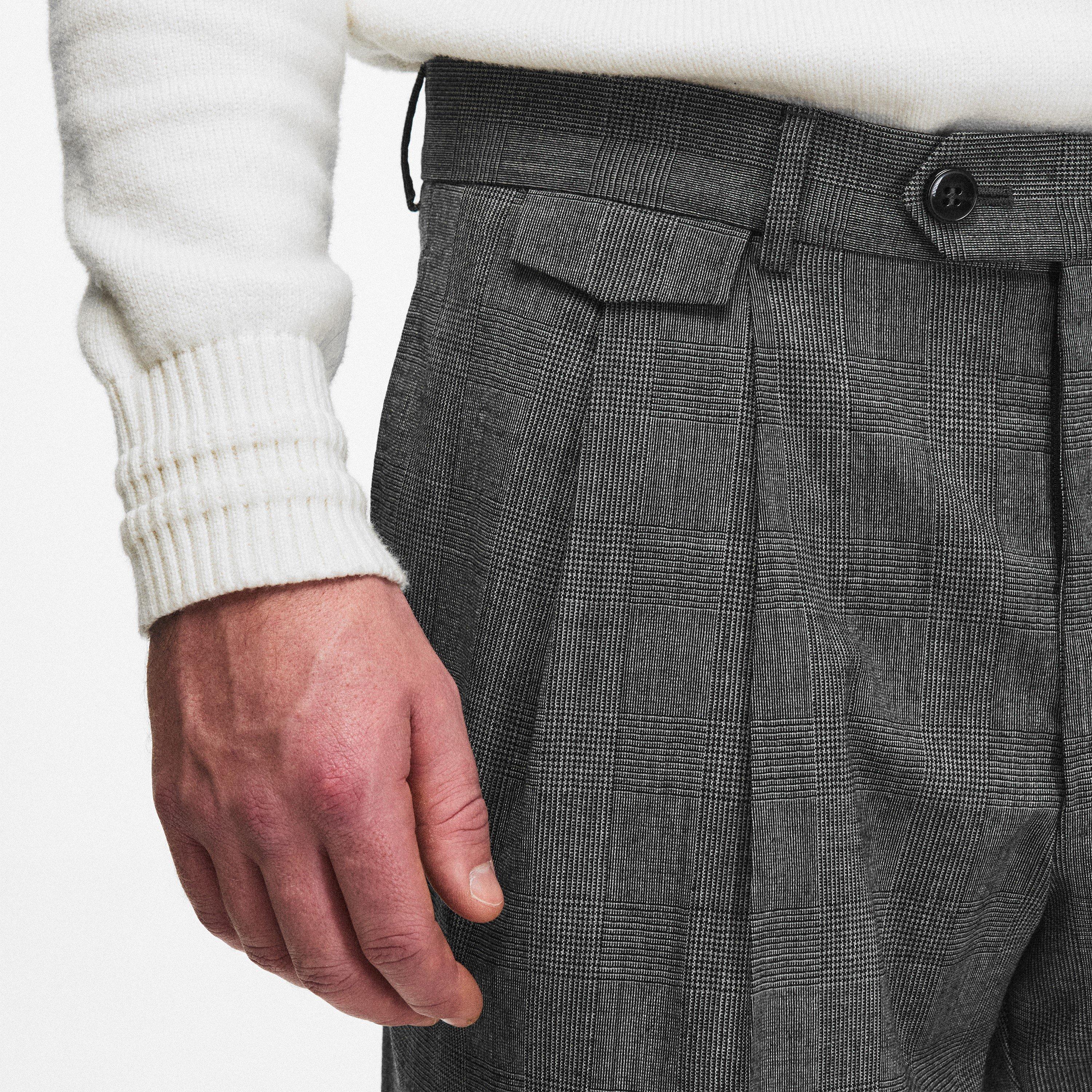 Silver - Boss - Men's L Peet Pleat Tailored Trousers - 3