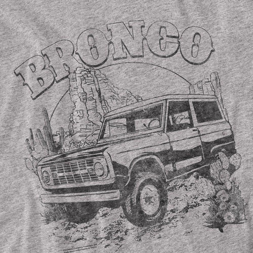 Light Grey - Ford - Ford Bronco Desert Black Mono Long Sleeve T-Shirt - 2
