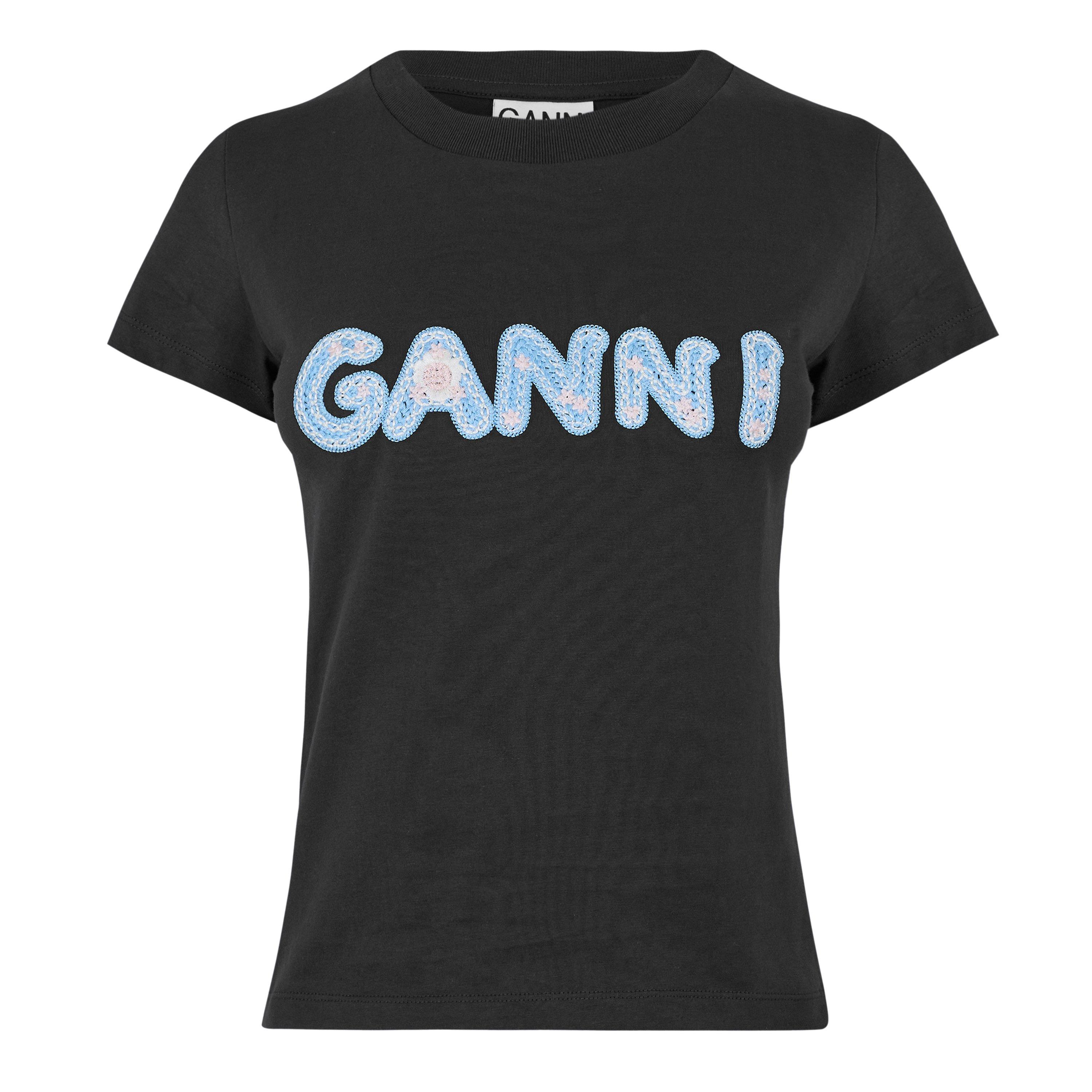 Ganni Women's Baby Tee - Phantom - Size 8 (34)
