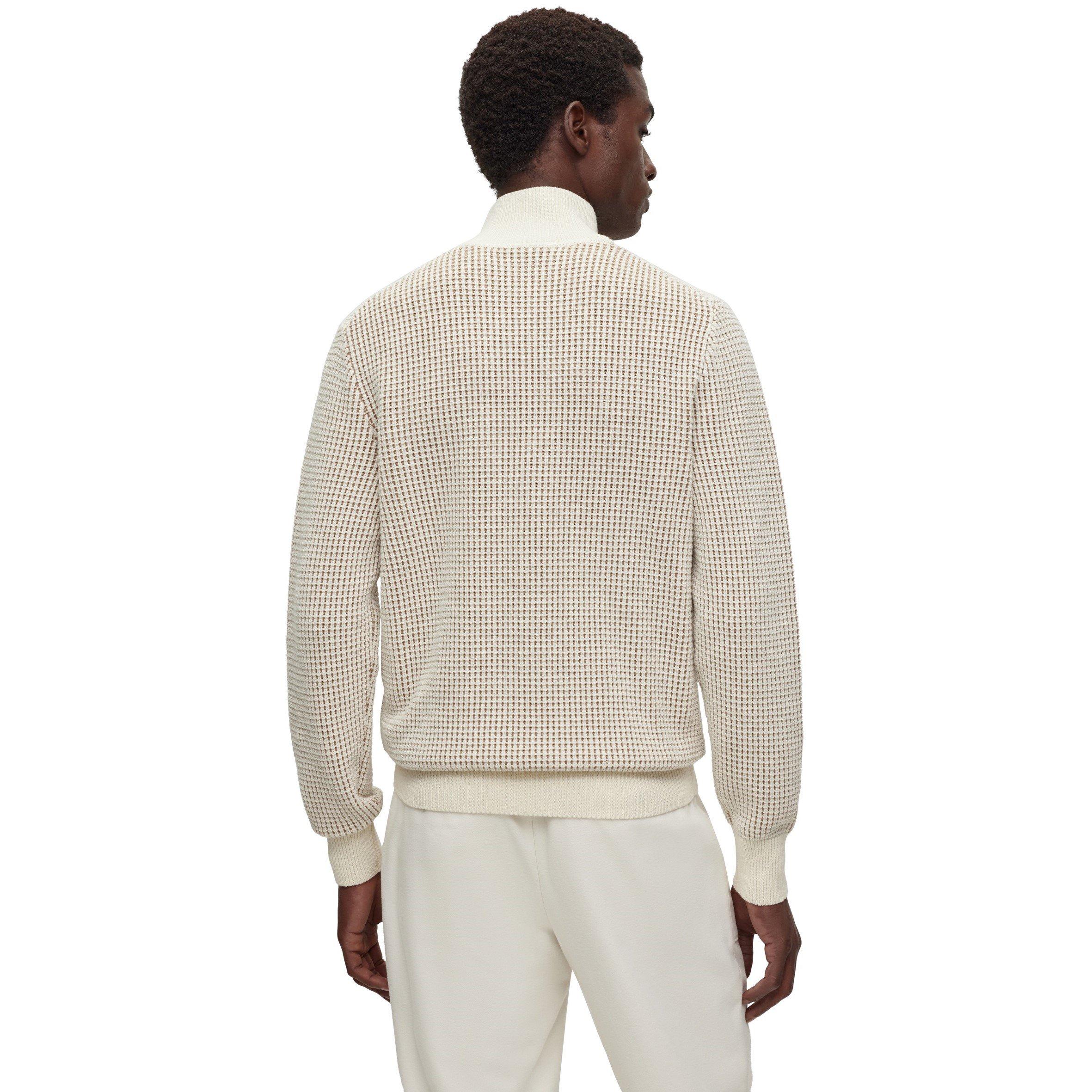 White - Boss - Men's Maurelio Knitted Crew Neck Jumper - 2