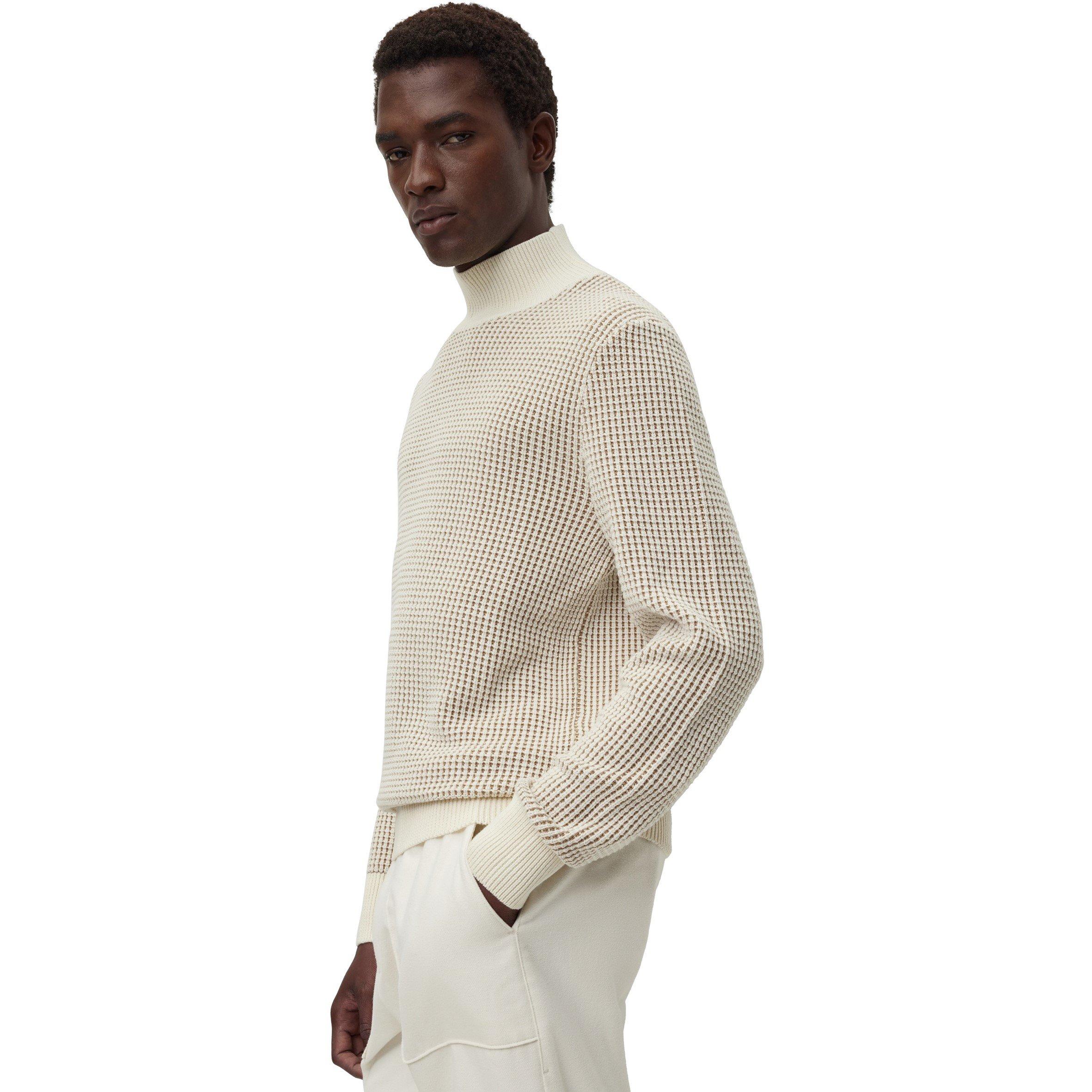 White - Boss - Men's Maurelio Knitted Crew Neck Jumper - 3