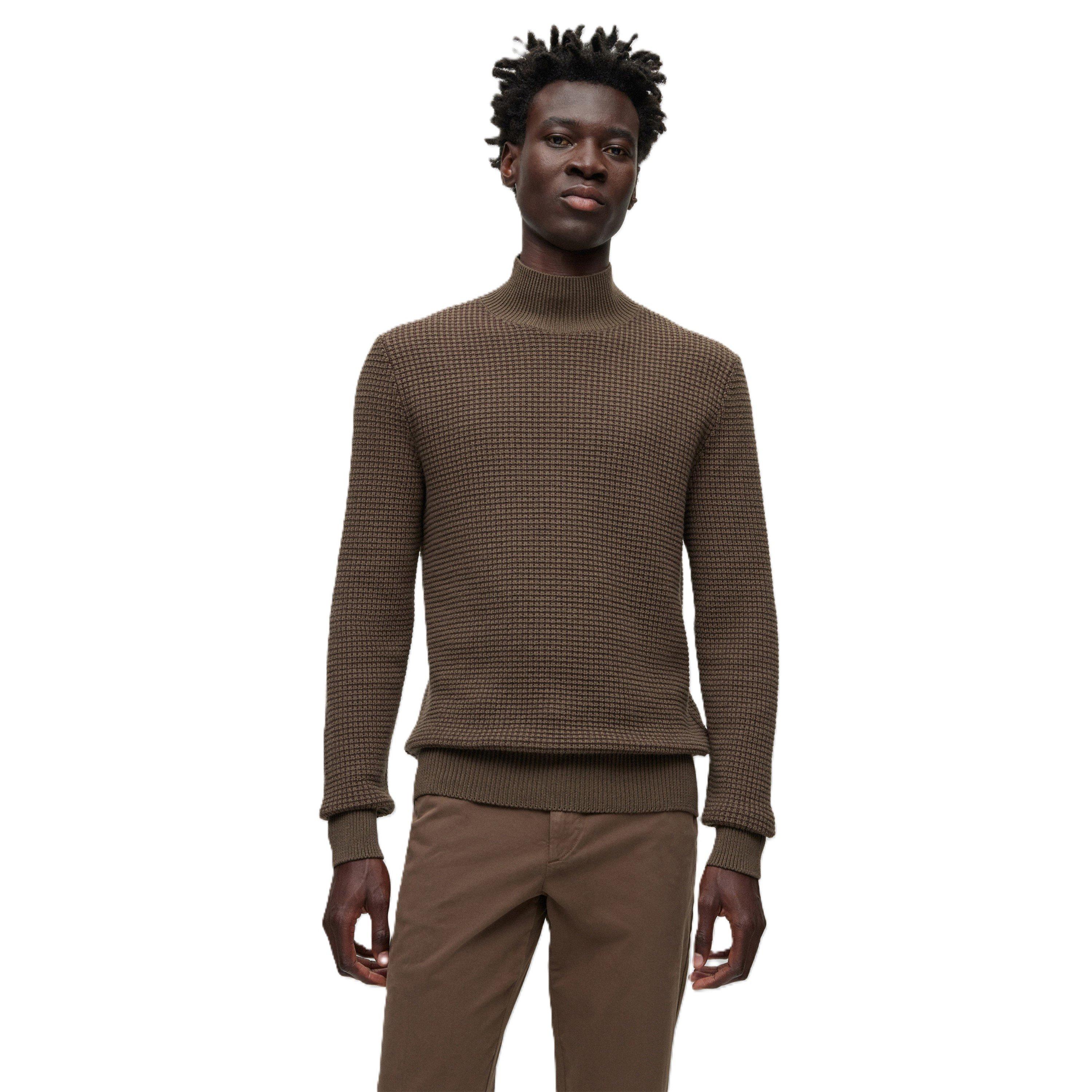 Green - Boss - Men's Maurelio Knitted Crew Neck Jumper - 1