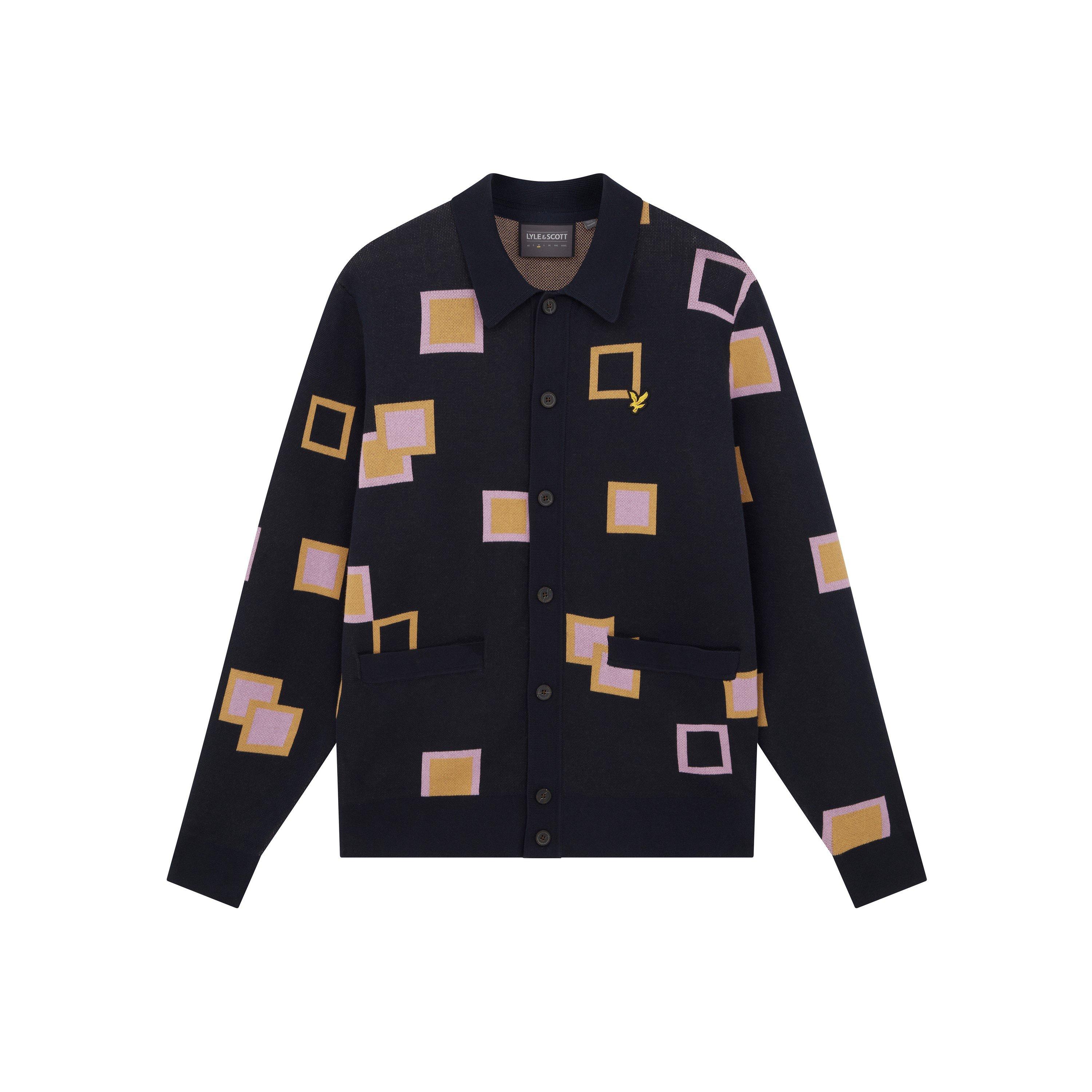 Lyle Mer okrugli ovratnik Sn99 - Lyle and Scott - Men's Square Knitted Cardigan - 1