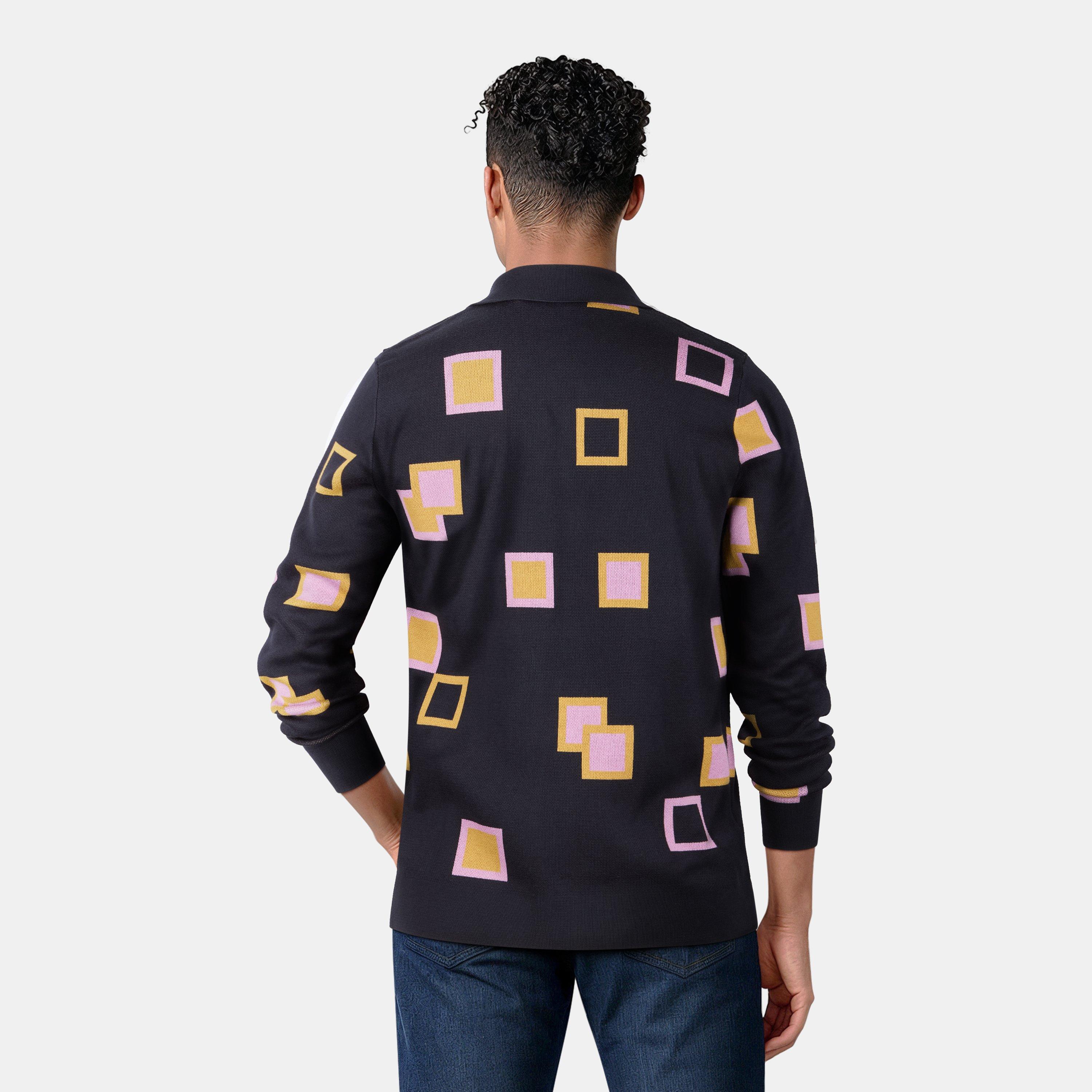 Dark Navy - Lyle and Scott - Men's Square Knitted Cardigan - 3