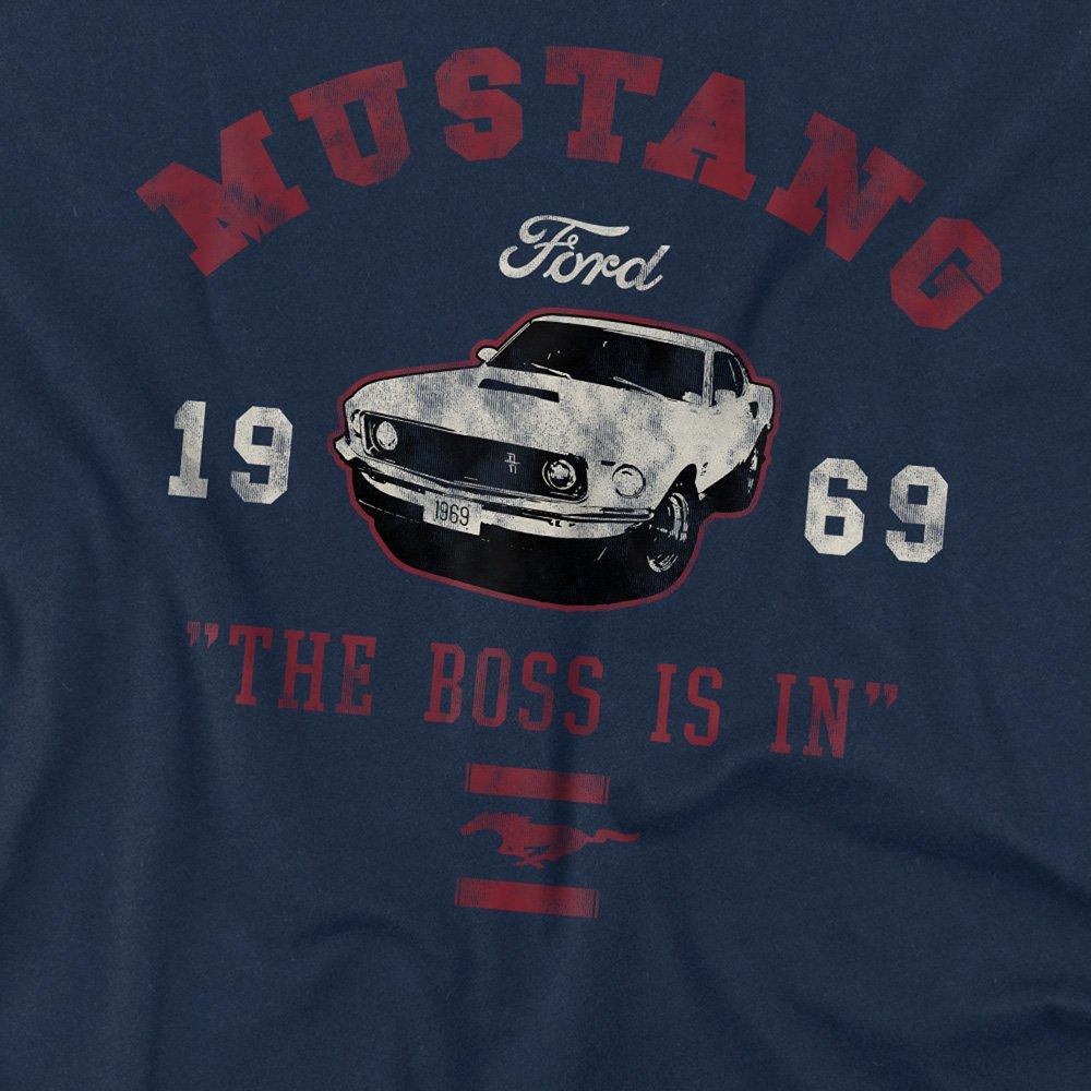 Navy - Ford - Ford Mustang The Boss Is In T-Shirt Navy - 2