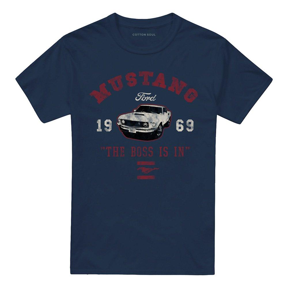 Navy - Ford - Ford Mustang The Boss Is In T-Shirt Navy - 4
