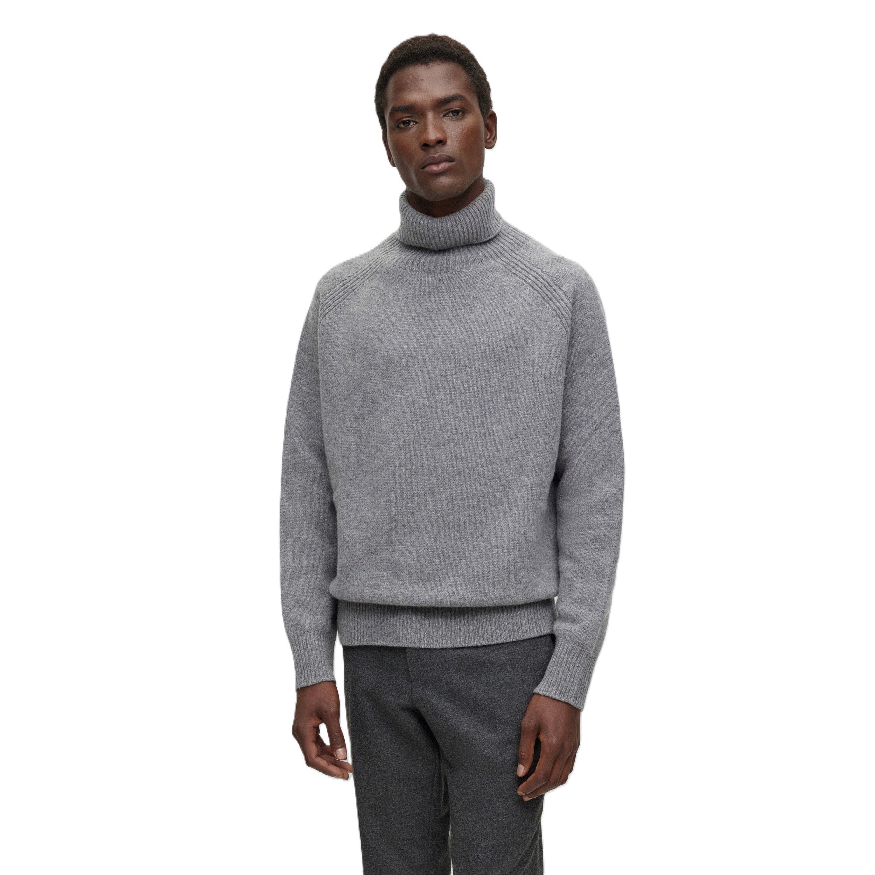 Grey - Boss - Men's Milione Crew Neck Jumper - 1