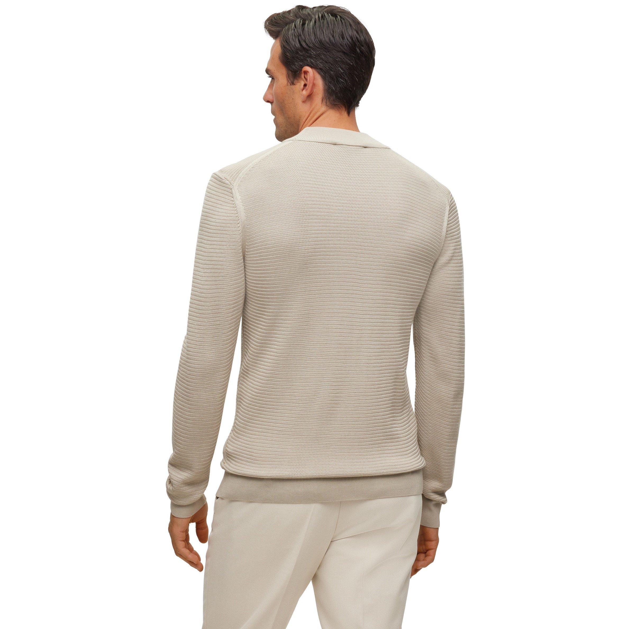 Light Beige - Boss - Men's Maguno Knitwear Jumper - 2
