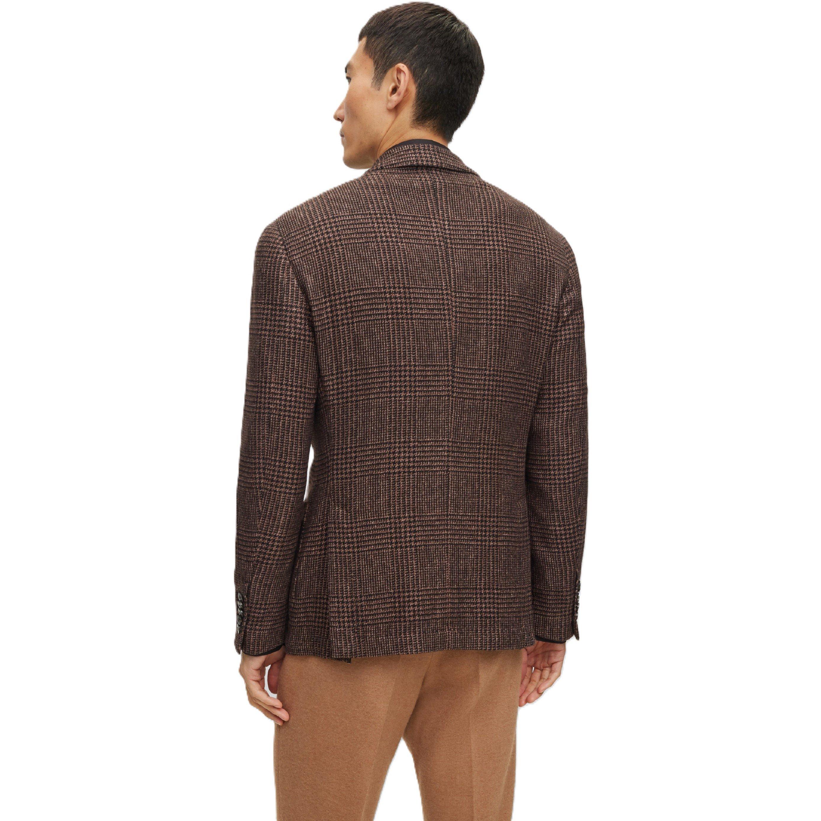 Brown - Boss - Men's Heston Tailored Fit Formal Jacket - 2