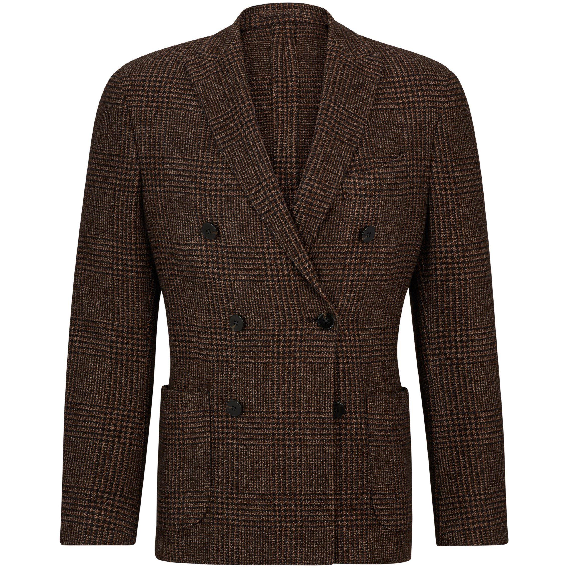Brown - Boss - Men's Heston Tailored Fit Formal Jacket - 4