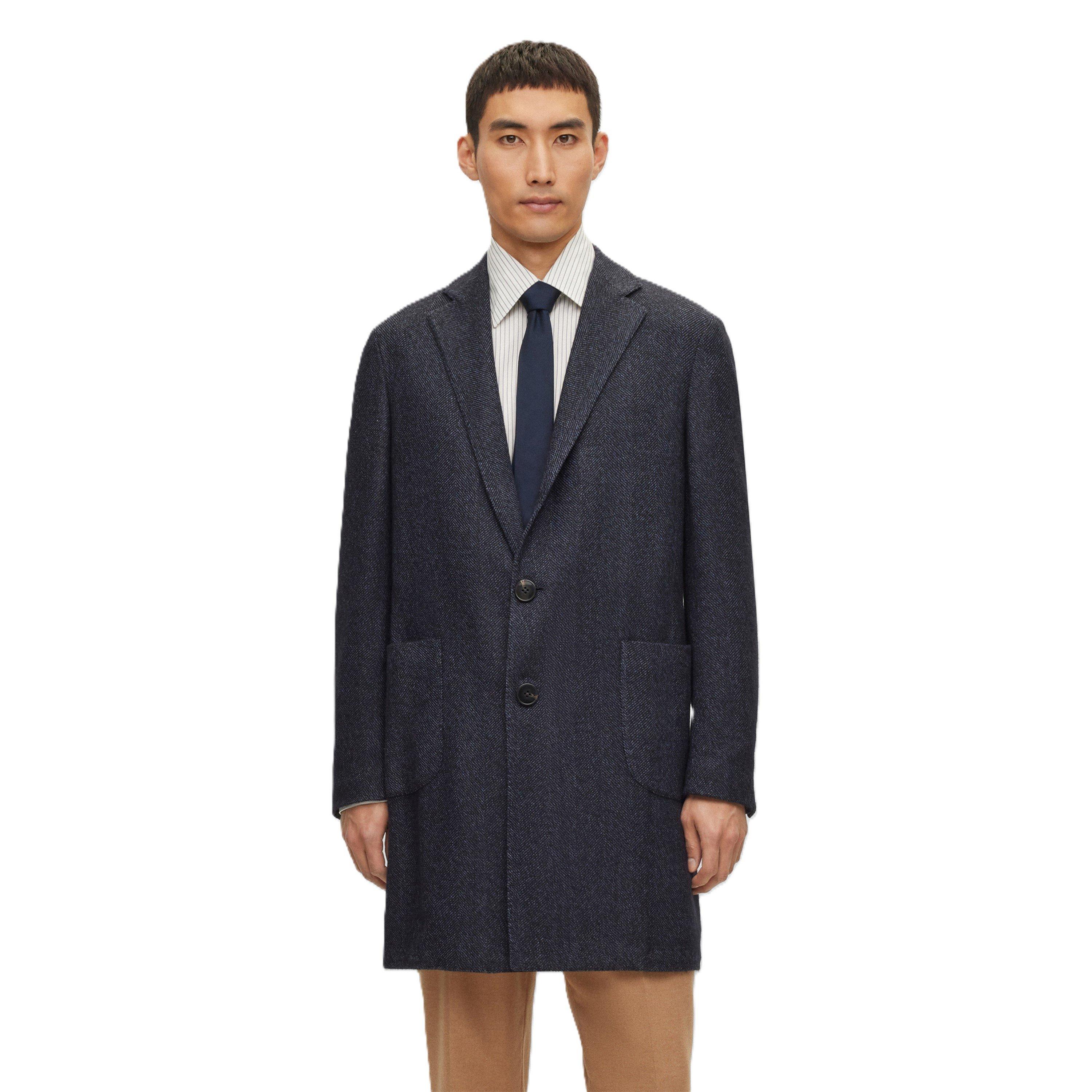 Boss Men's Henk Tailored Fit Formal Jacket - Blue - 38 (48)
