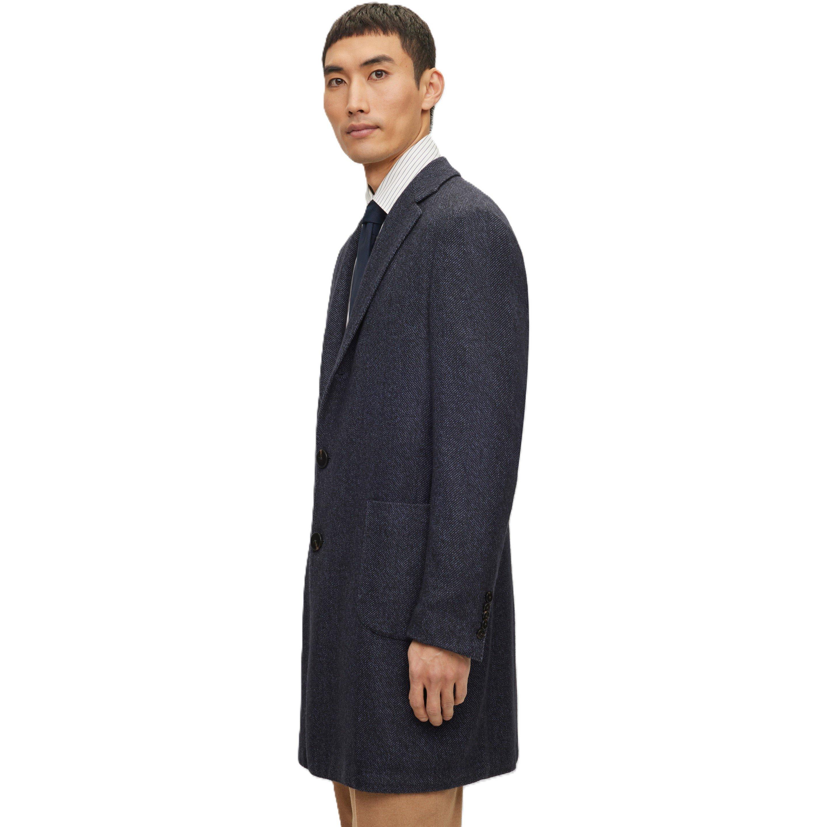 Blue - Boss - Men's Henk Tailored Fit Formal Jacket - 3