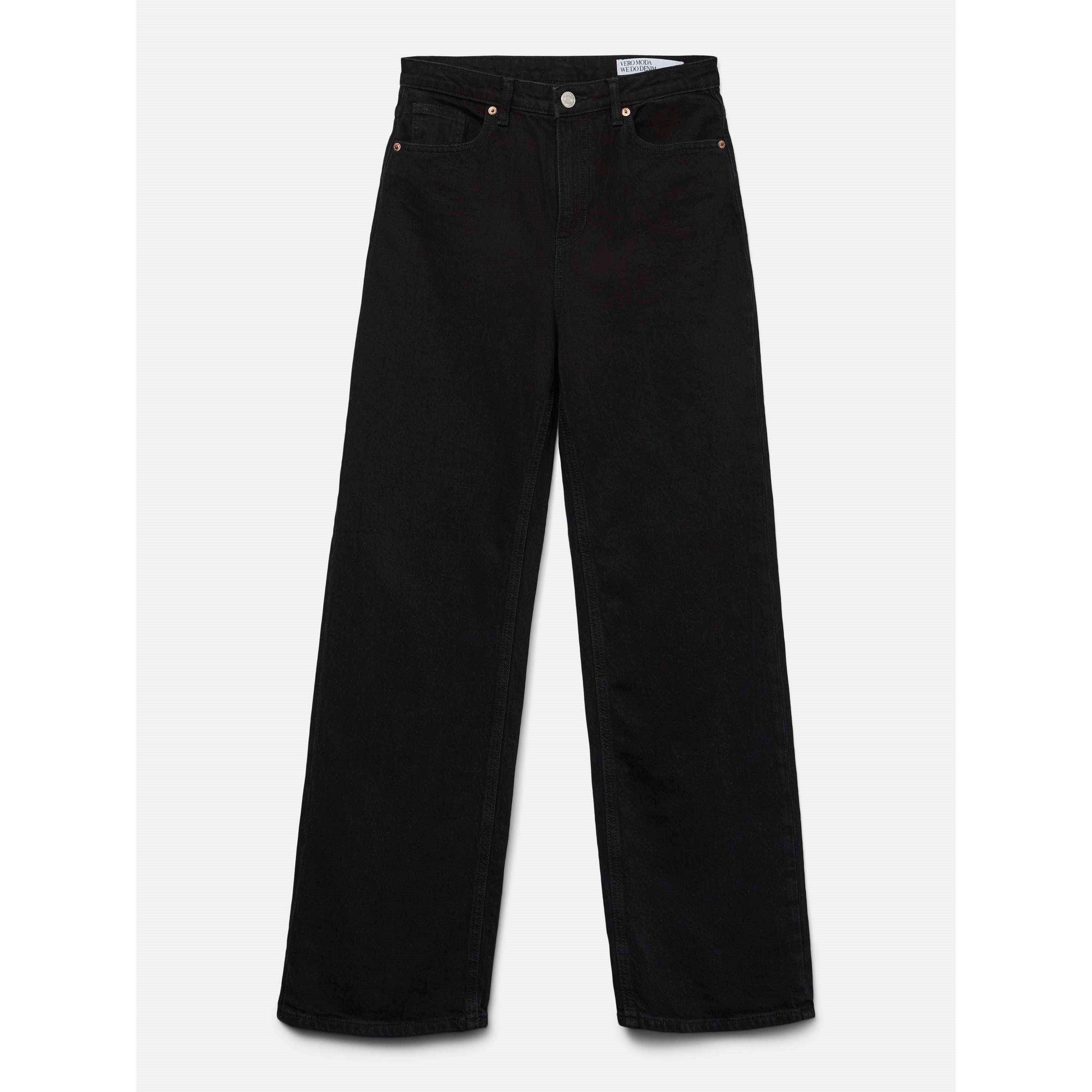 Black - Vero Moda - Women's RA118 Wide Leg Jeans - 1