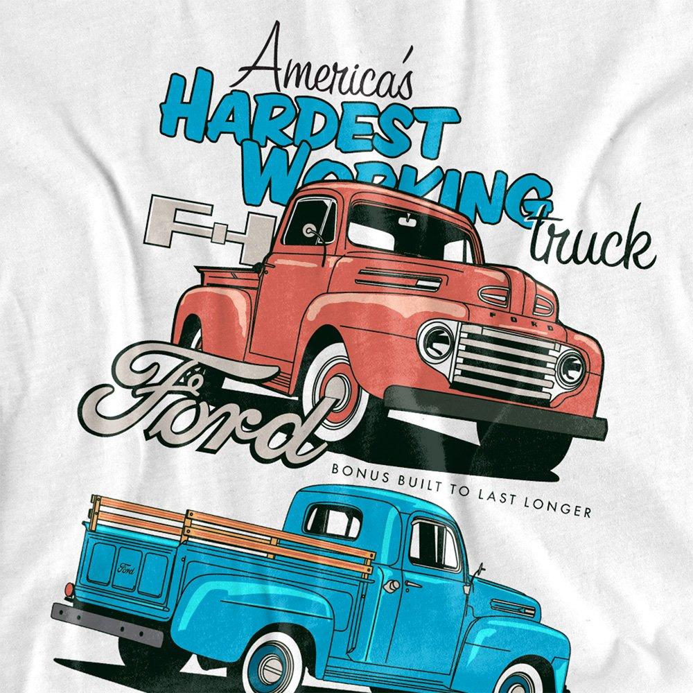 White - Ford - Ford Hardest Working T-Shirt White - 2