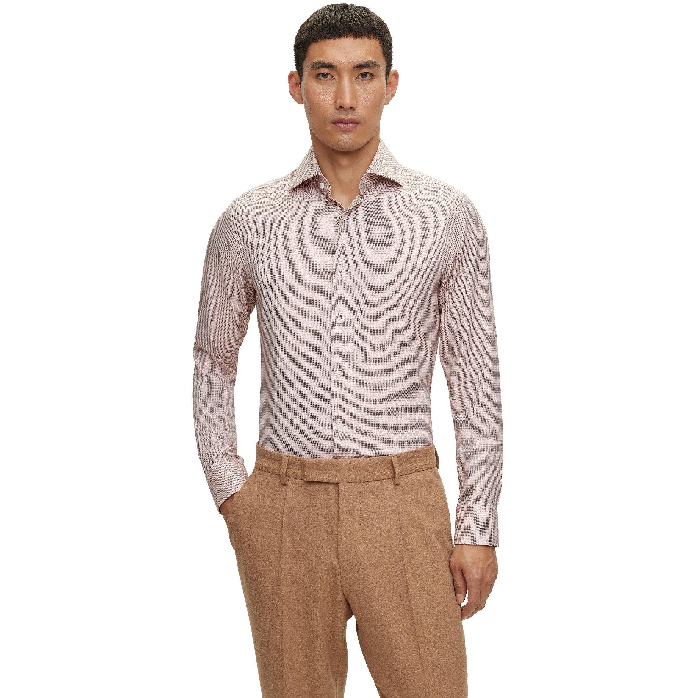 Red - Boss - Men's Long-Sleeve Plain Shirt - 1