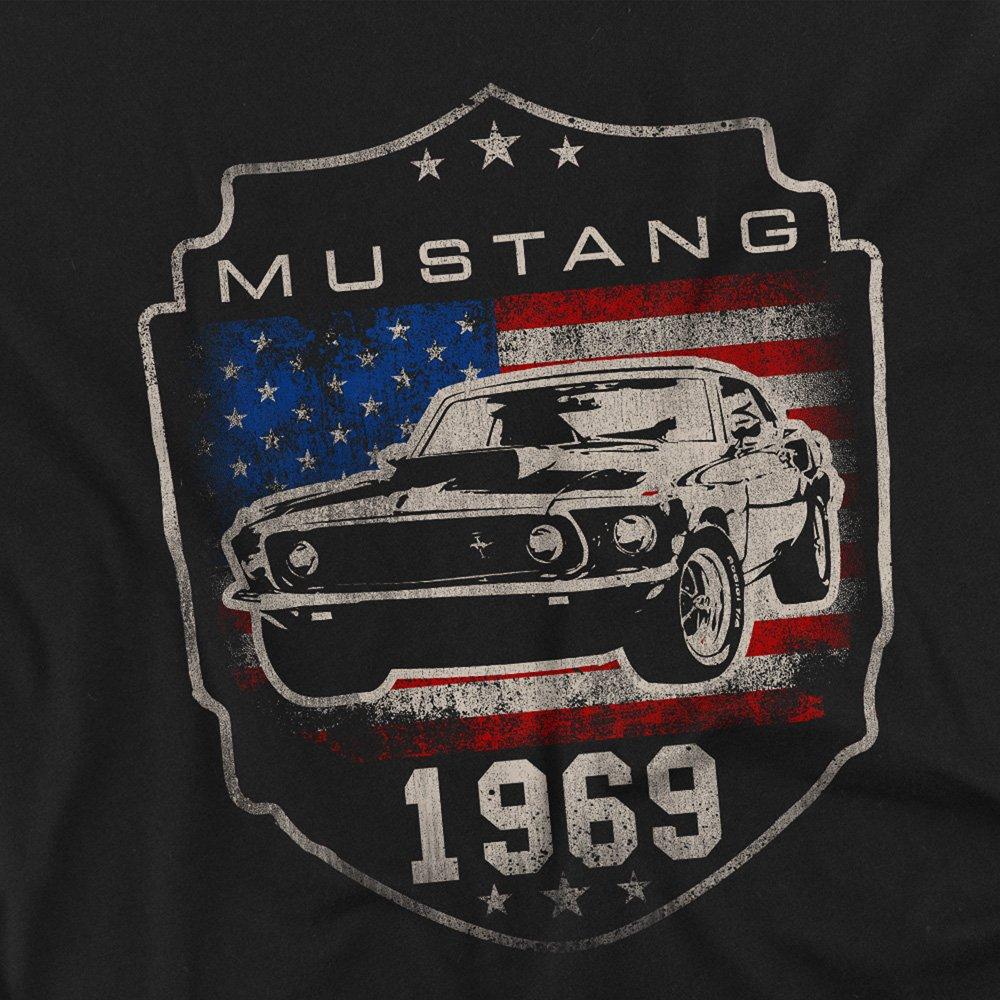 Black - Ford - Ford Mustang 1969 Flag Kids T-Shirt Black - 2