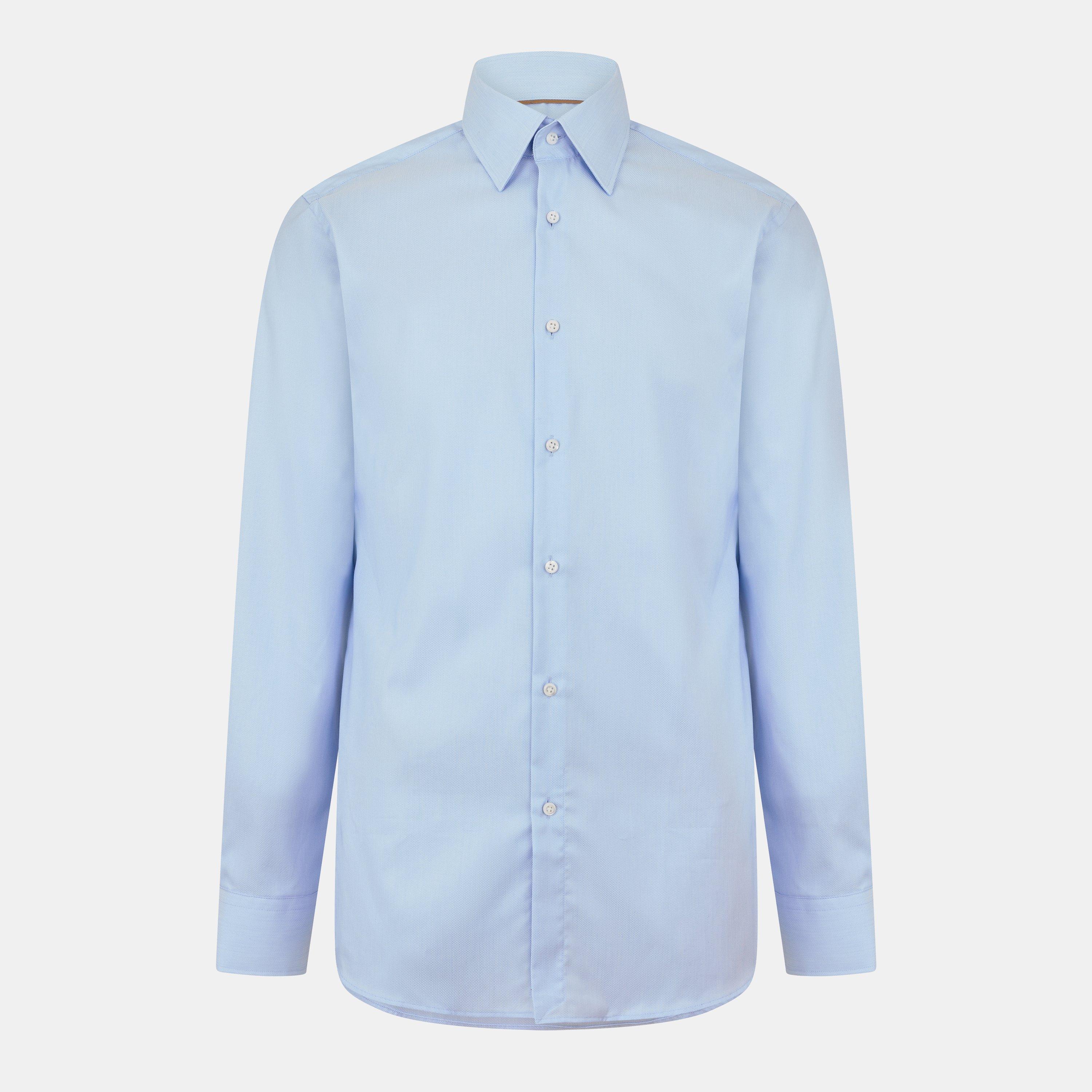 Light/Blue - Boss - Men's Long Sleeve Tailored Fit Shirt - 1