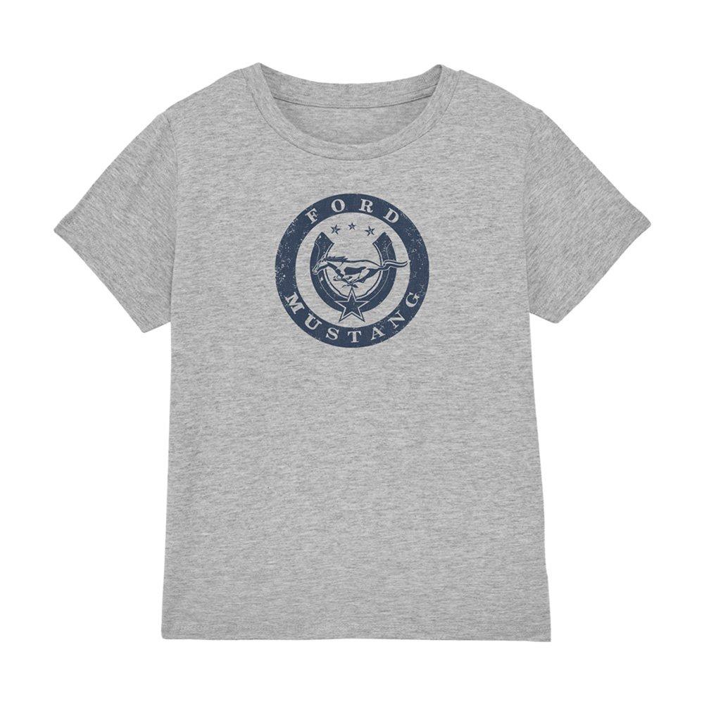 Light Grey - Ford - Lucky Ford Mustang Kids T-Shirt Athletic Heather - 1