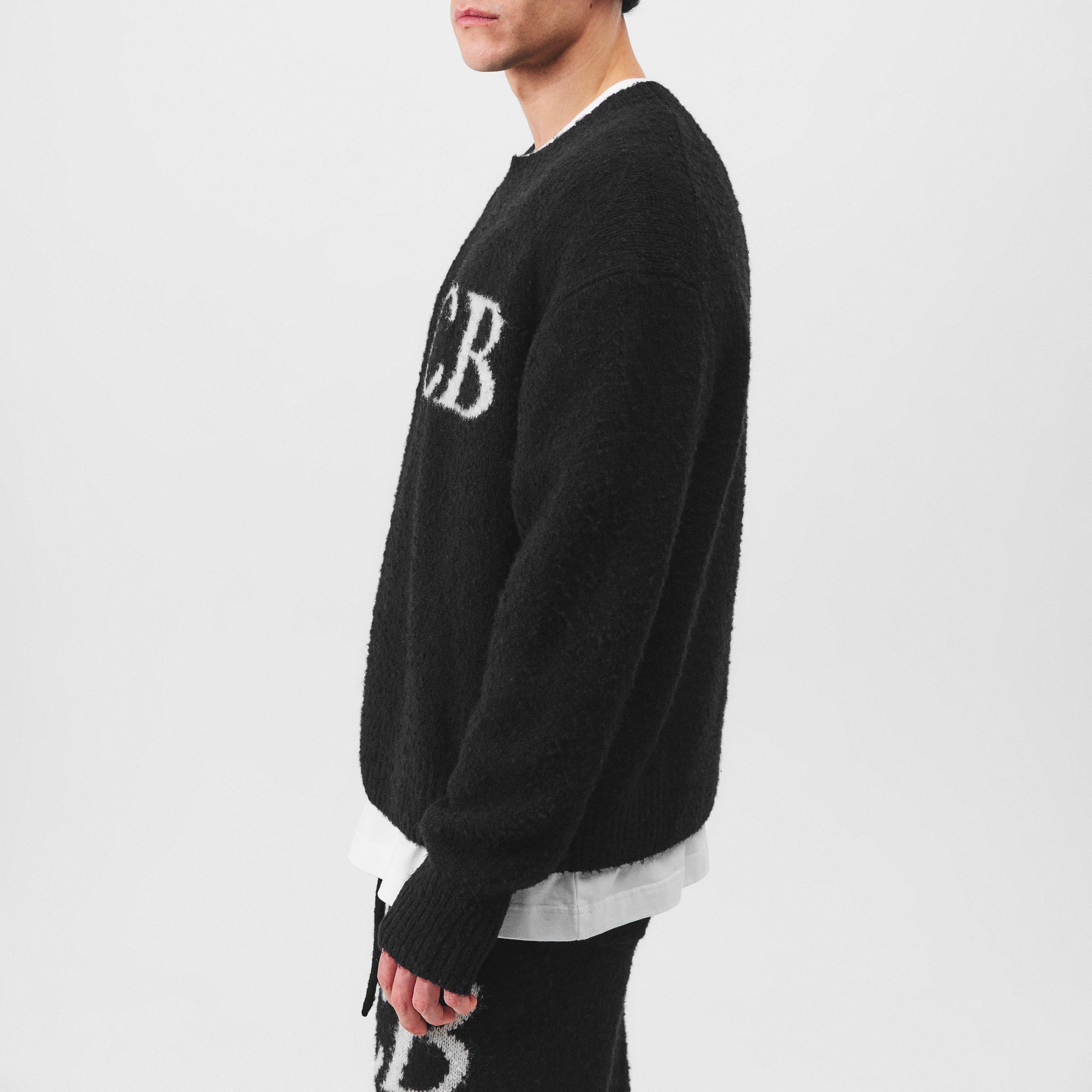 Black - Cole Buxton - Cb Logo Knit Sweater - 2