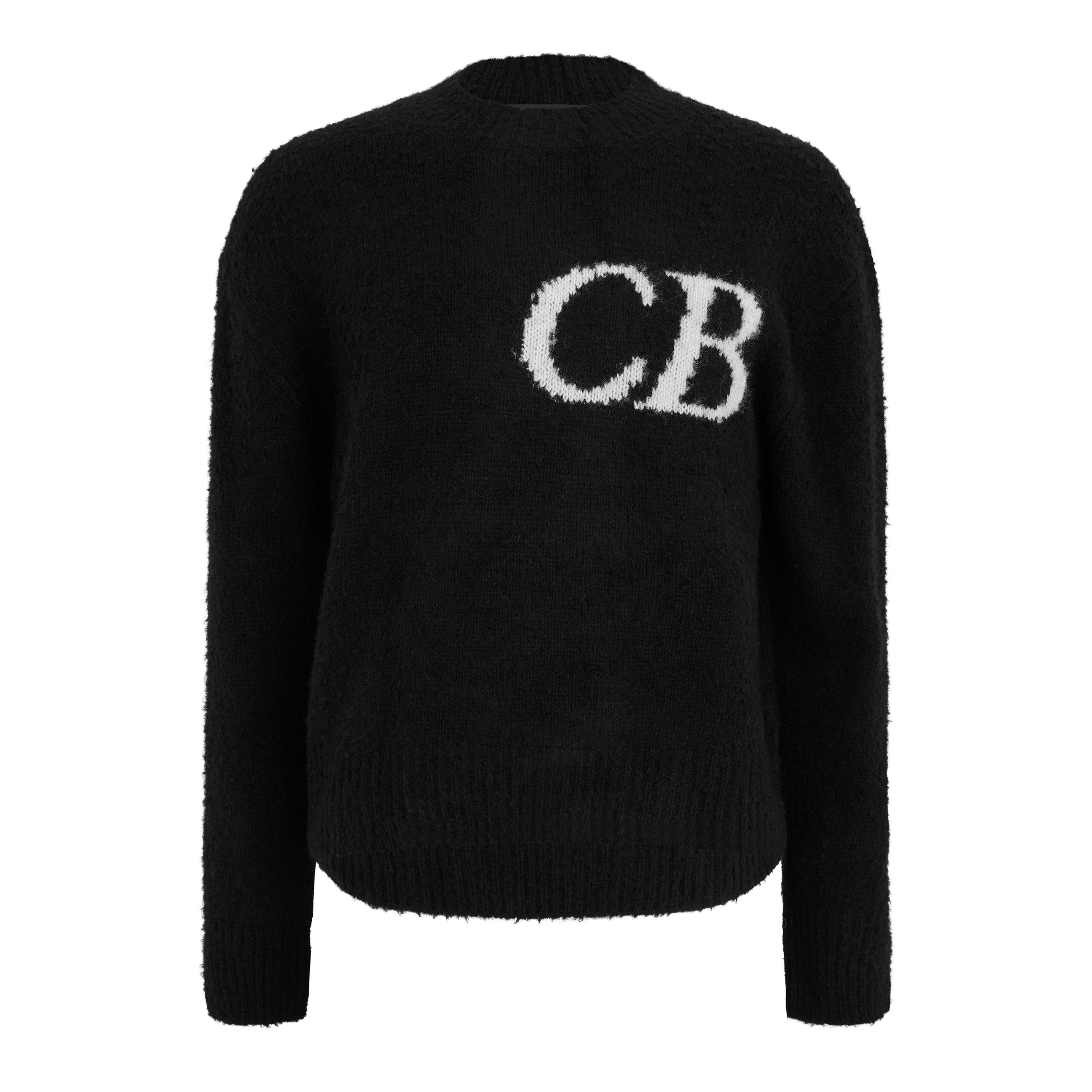 Black - Cole Buxton - Cb Logo Knit Sweater - 5