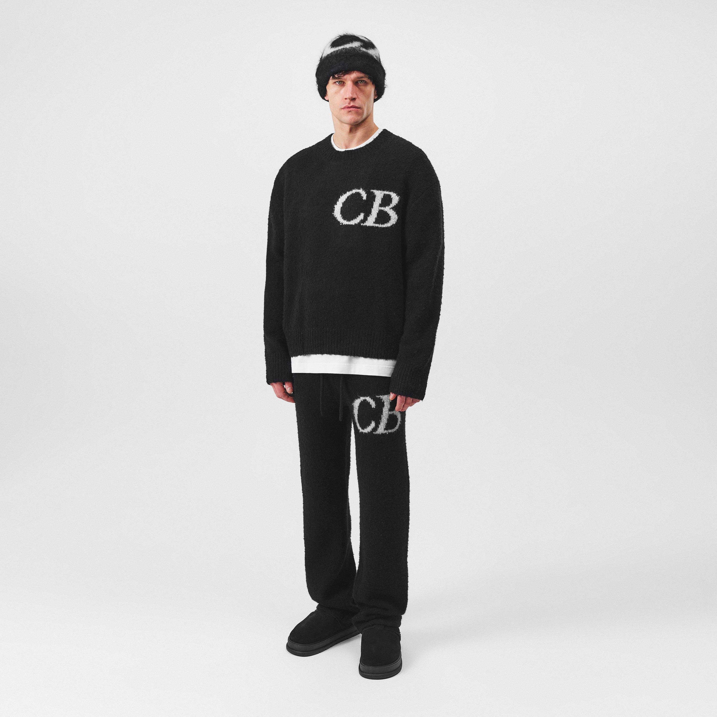Black - Cole Buxton - Cb Logo Knit Sweater - 4