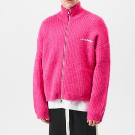 Cole Buxton Rib Knit Zip Cardigan