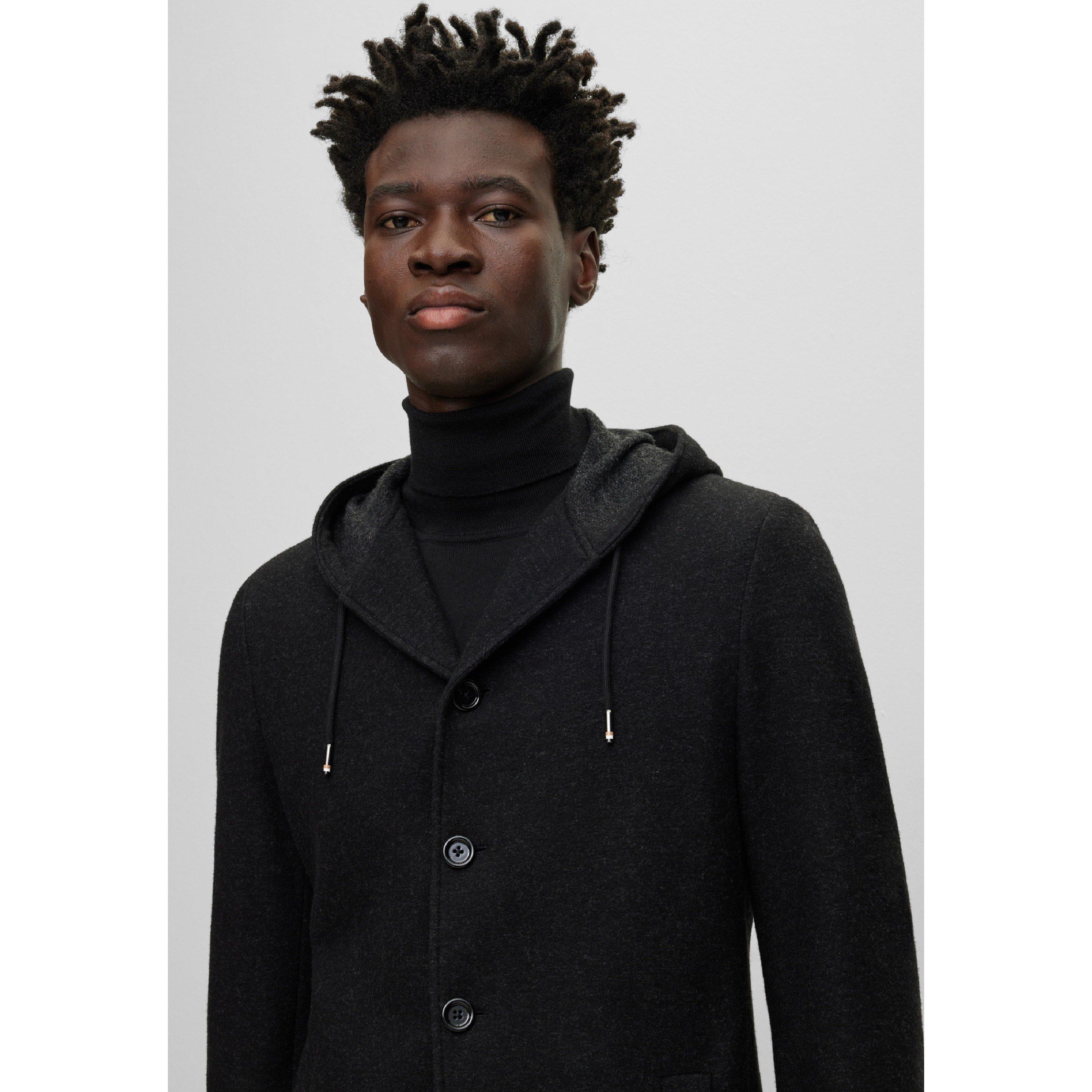 Black - Boss - Men's C Hanry Junior Hood Formal Jacket - 3