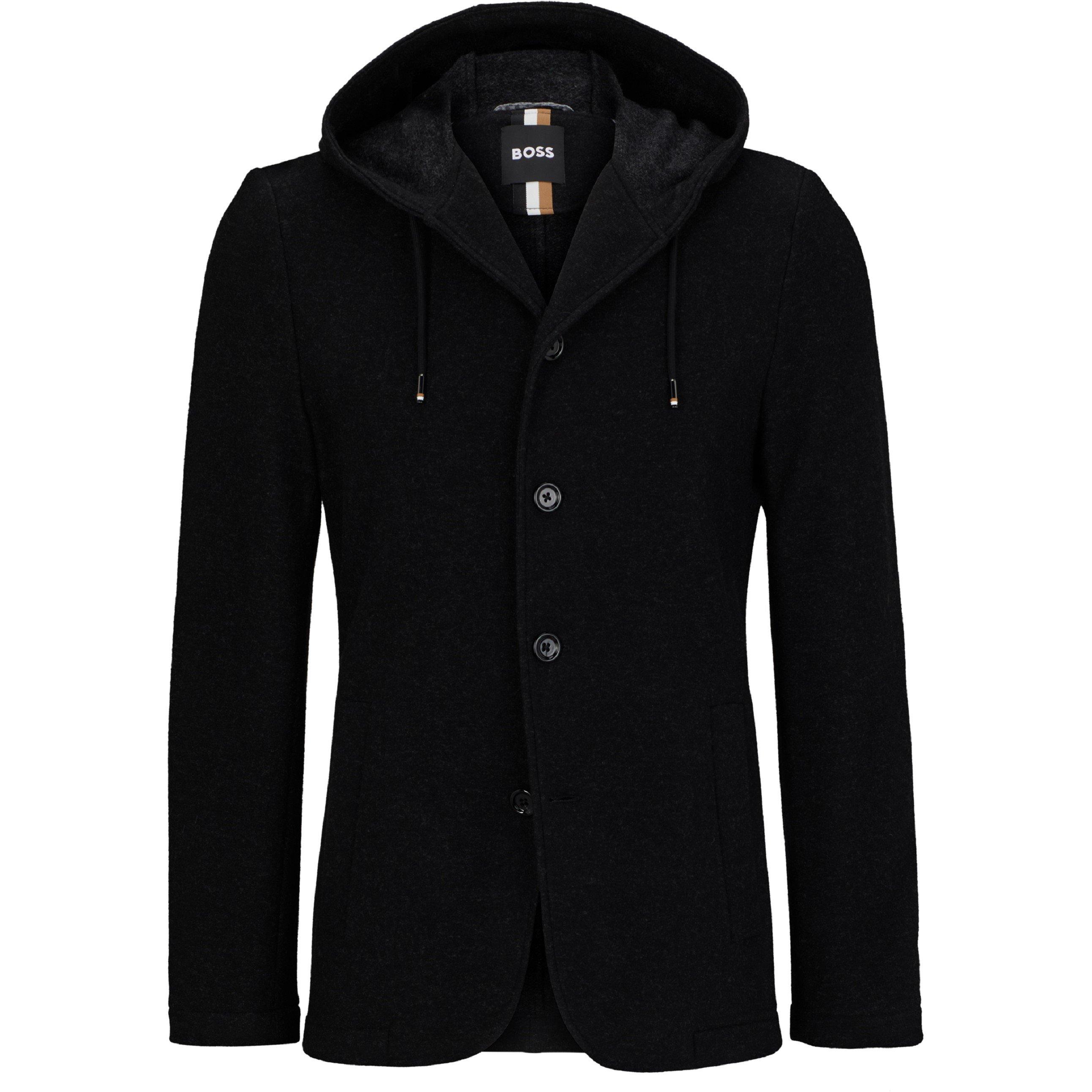 Black - Boss - Men's C Hanry Junior Hood Formal Jacket - 4