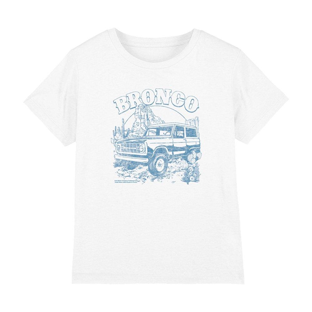 White - Ford - Ford Bronco Desert Blue Mono Kids T-Shirt White - 1