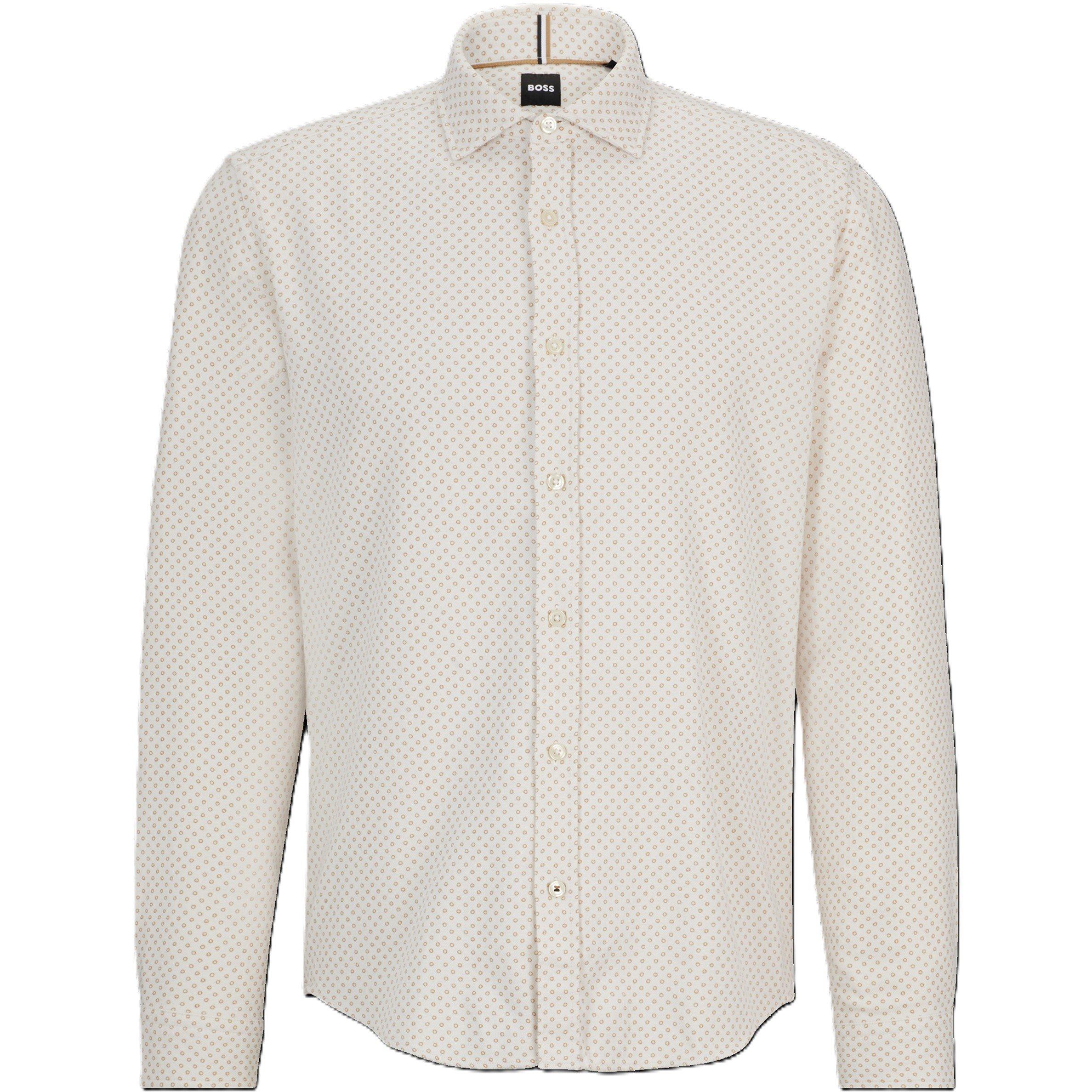 White - Boss - Men's Liam Spread C Plain Long-Sleeve Shirt - 4