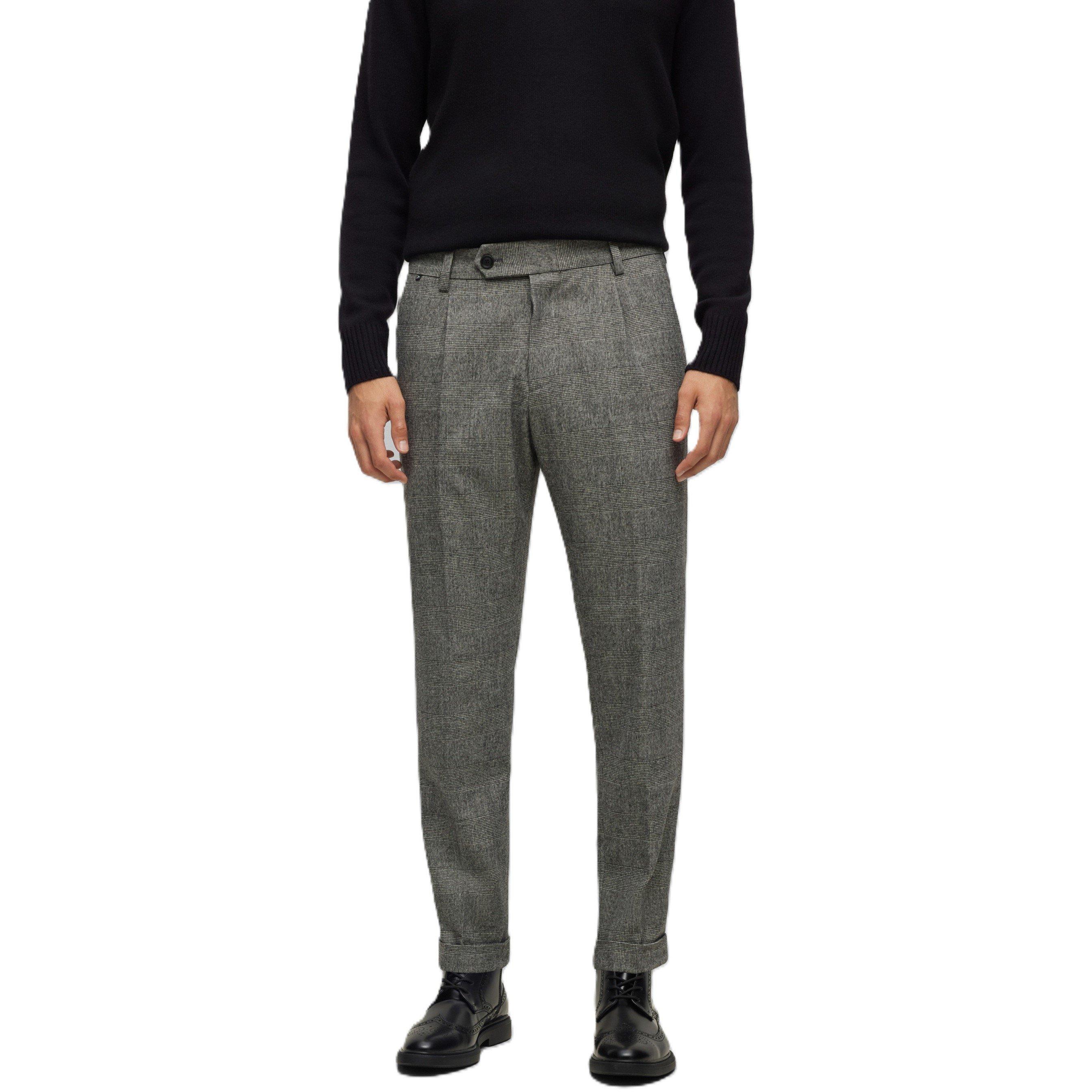 Black - Boss - Men's P Perin Pleat Tailored Trousers - 1