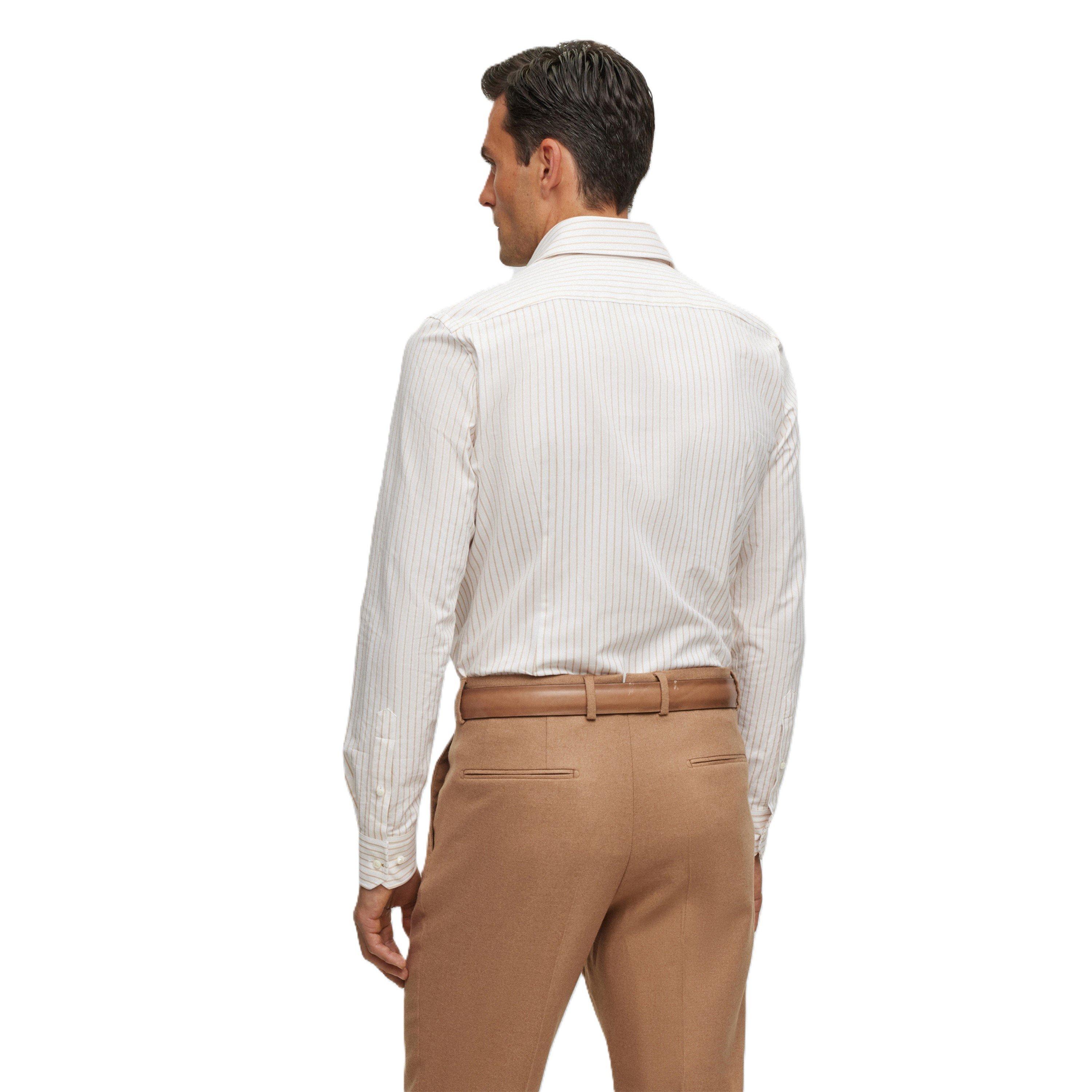 Beige - Boss - Men's Long-Sleeve Plain Shirt - 2