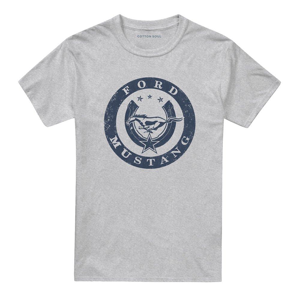 Light Grey - Ford - Lucky Ford Mustang T-Shirt Athletic Heather - 4