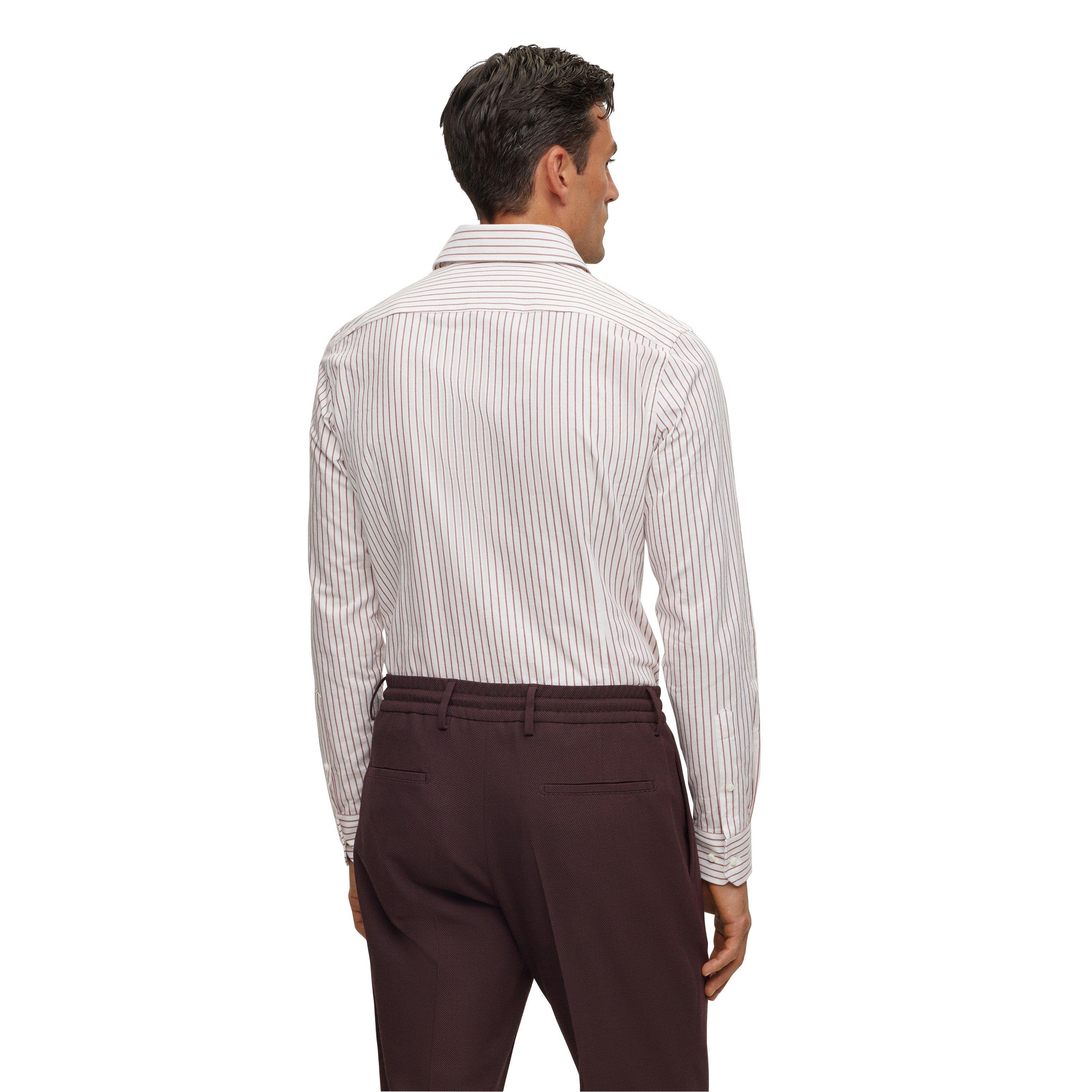 Red - Boss - Men's Long-Sleeve Plain Shirt - 2