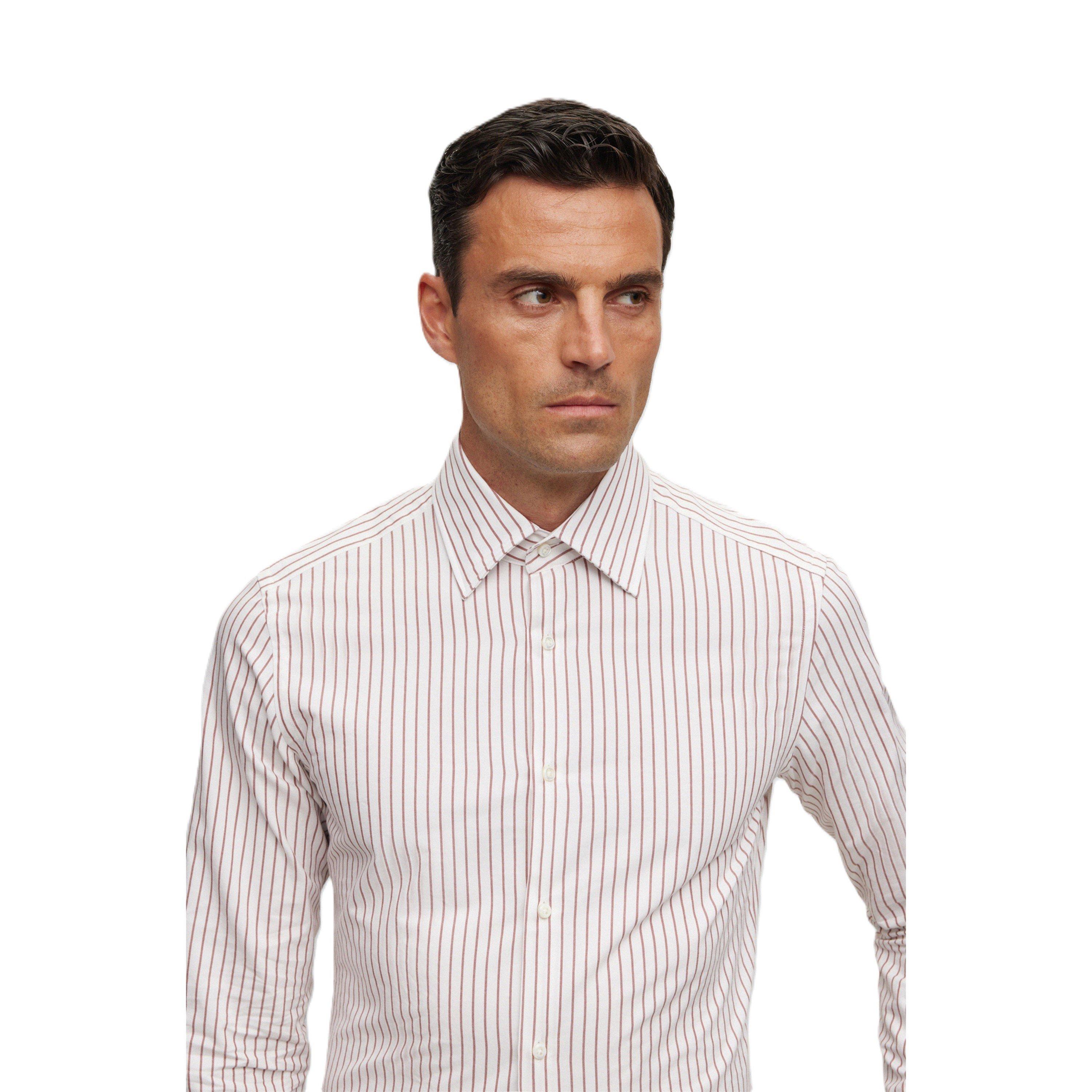 Red - Boss - Men's Long Sleeve Plain Shirt - 4
